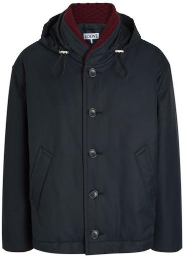 Hooded padded cotton-blend jacket by LOEWE