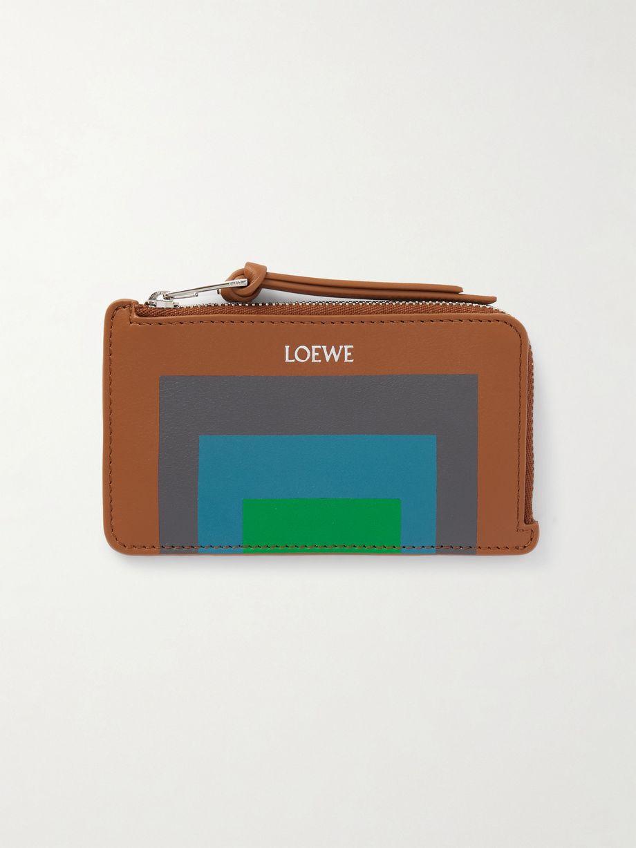 + Josef Albers printed leather cardholder by LOEWE