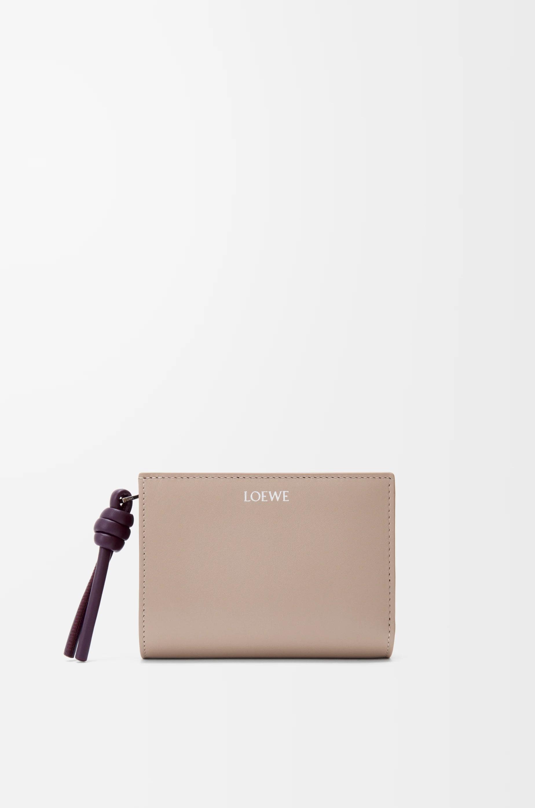 Knot compact wallet in shiny nappa calfskin by LOEWE
