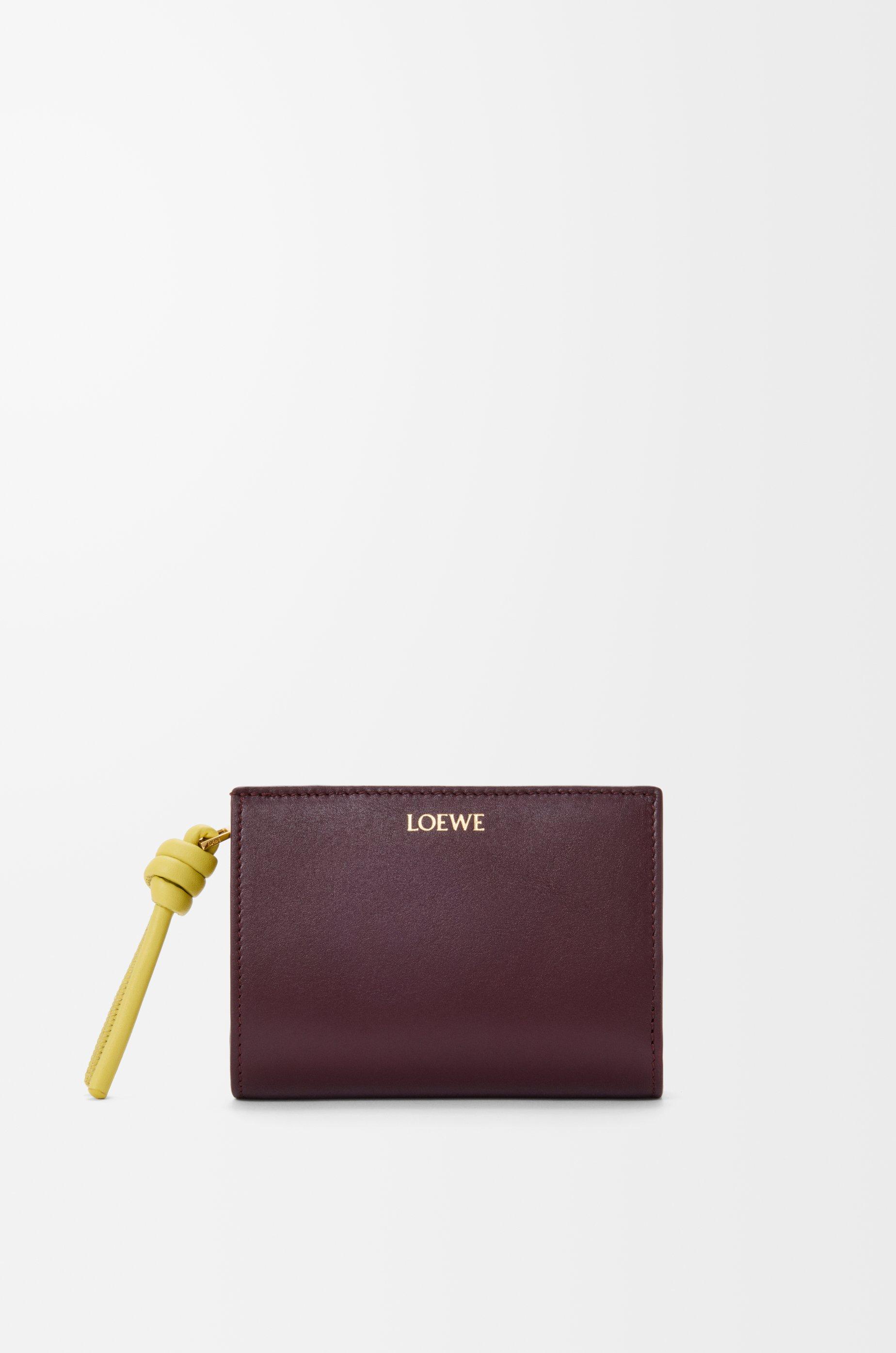 Knot compact wallet in shiny nappa calfskin by LOEWE