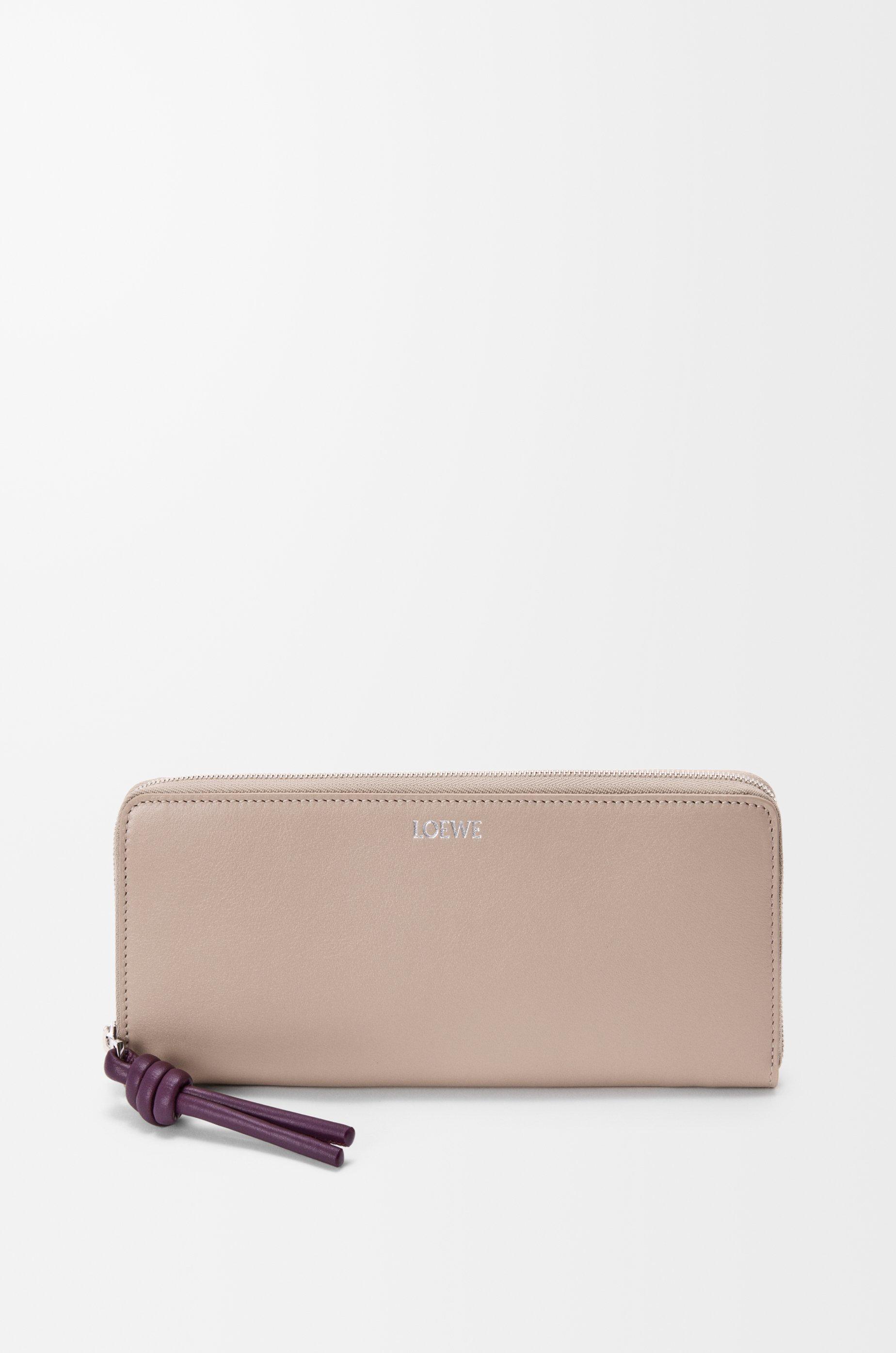 Knot zip around wallet in shiny nappa calfskin by LOEWE