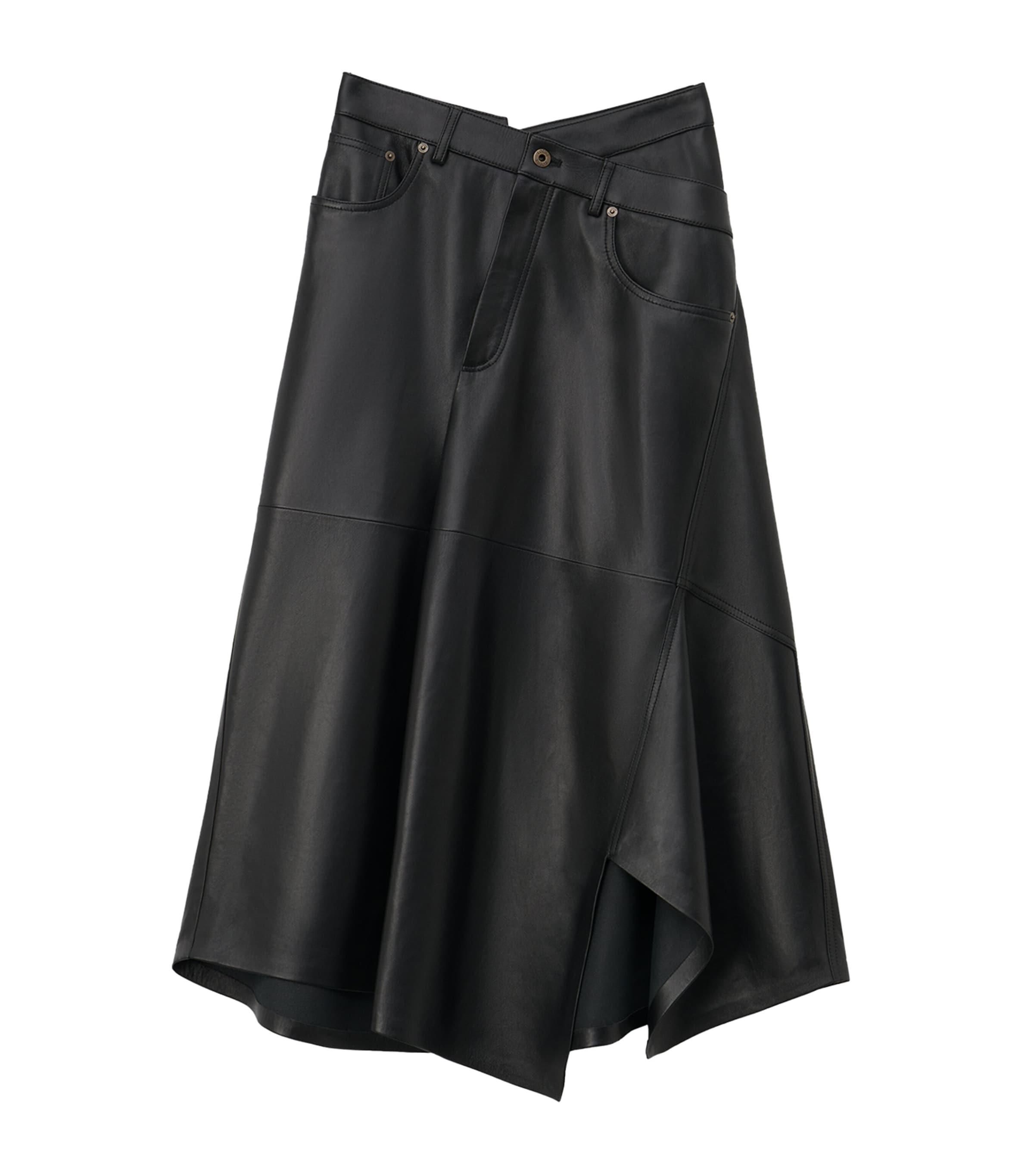 LOEWE Cotton Asymmetric Midi Skirt by LOEWE
