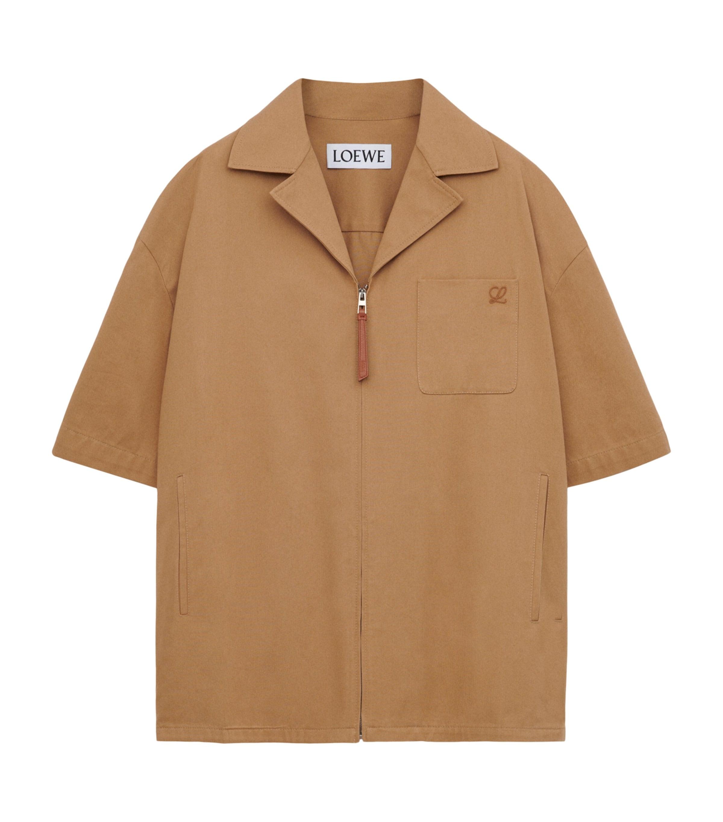 LOEWE Cotton-Blend Zip-Up Shirt by LOEWE