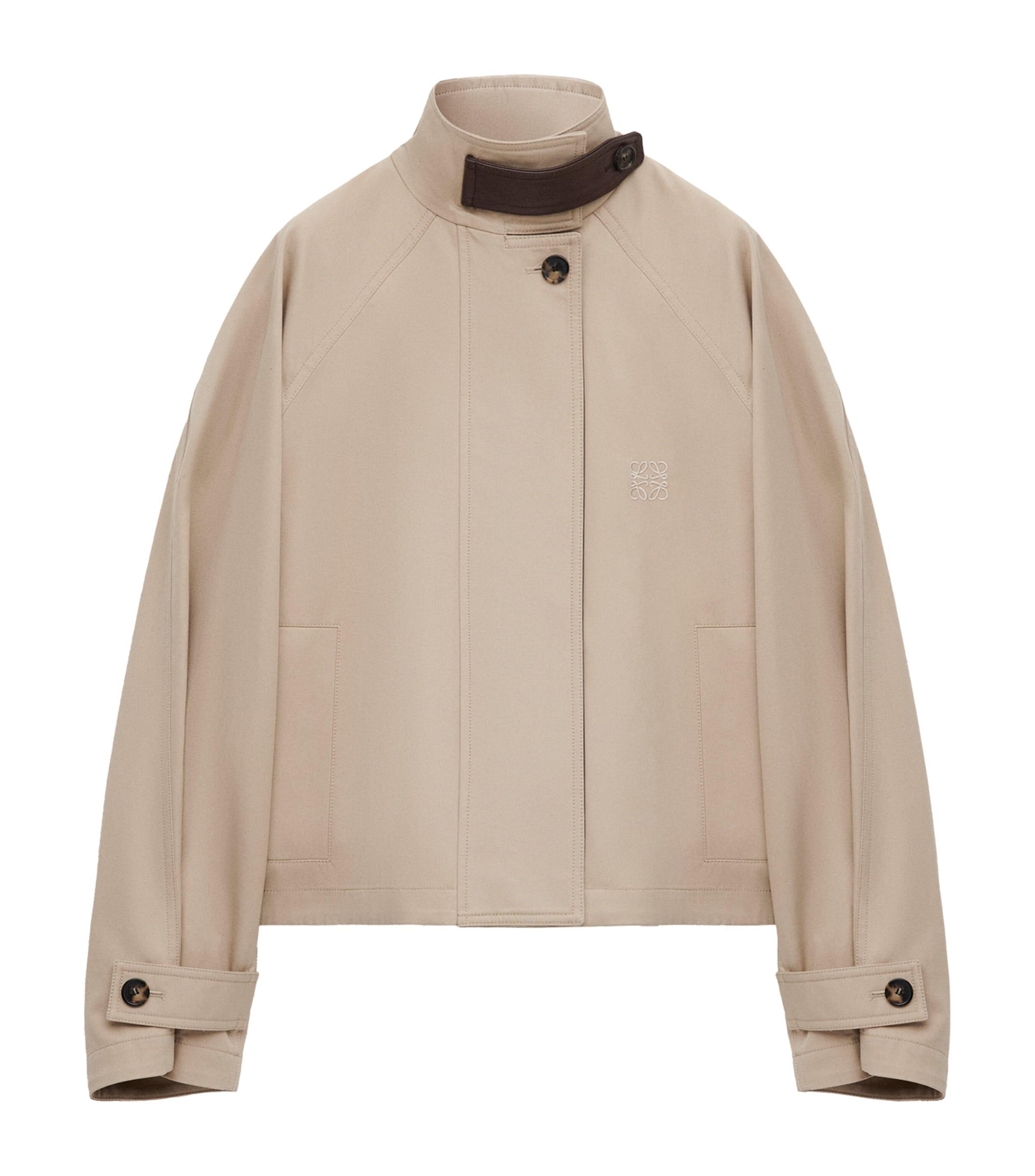 LOEWE Cotton-Silk-Blend Cropped Coat by LOEWE