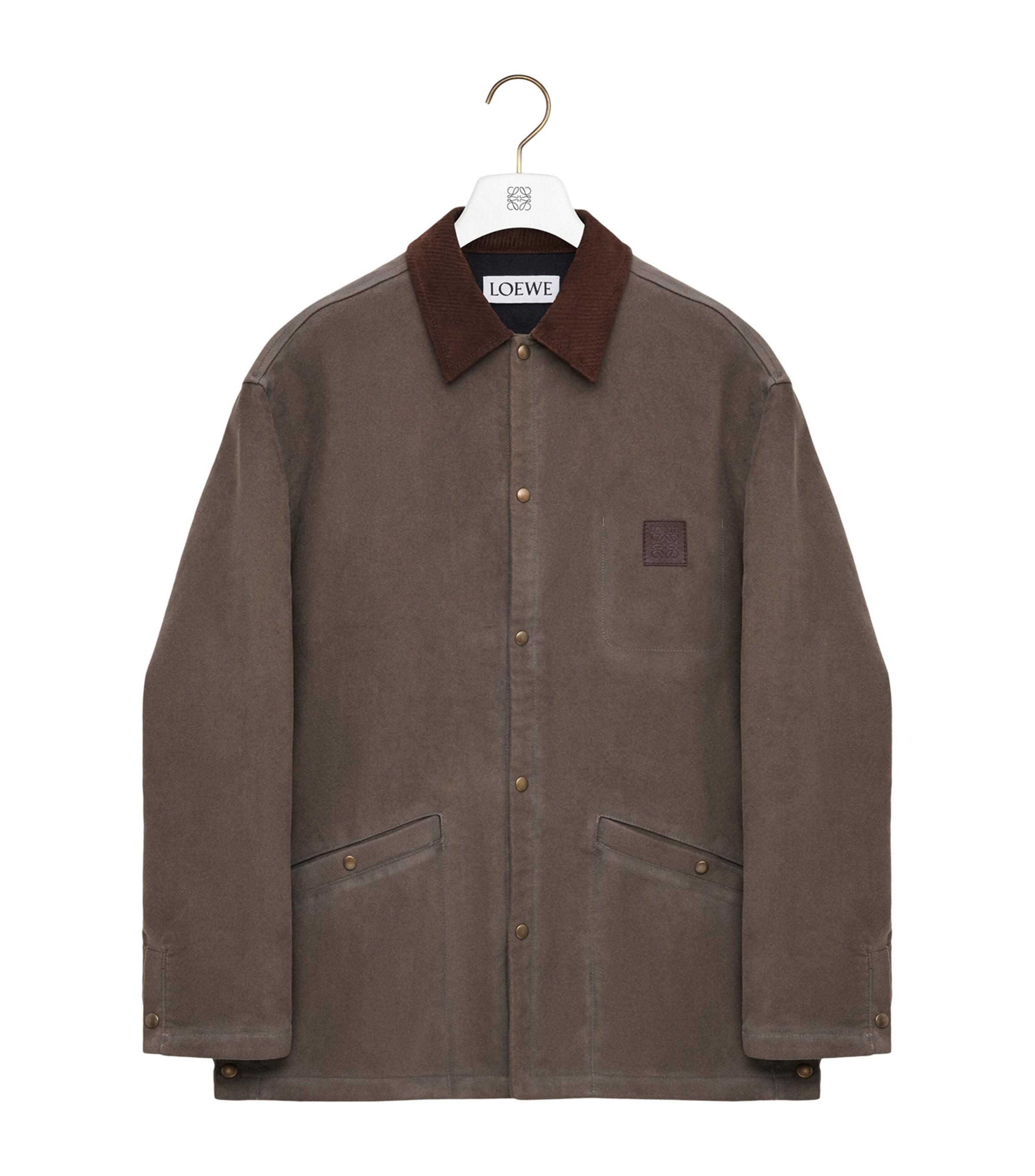 LOEWE Felt Leather-Patch Overshirt by LOEWE