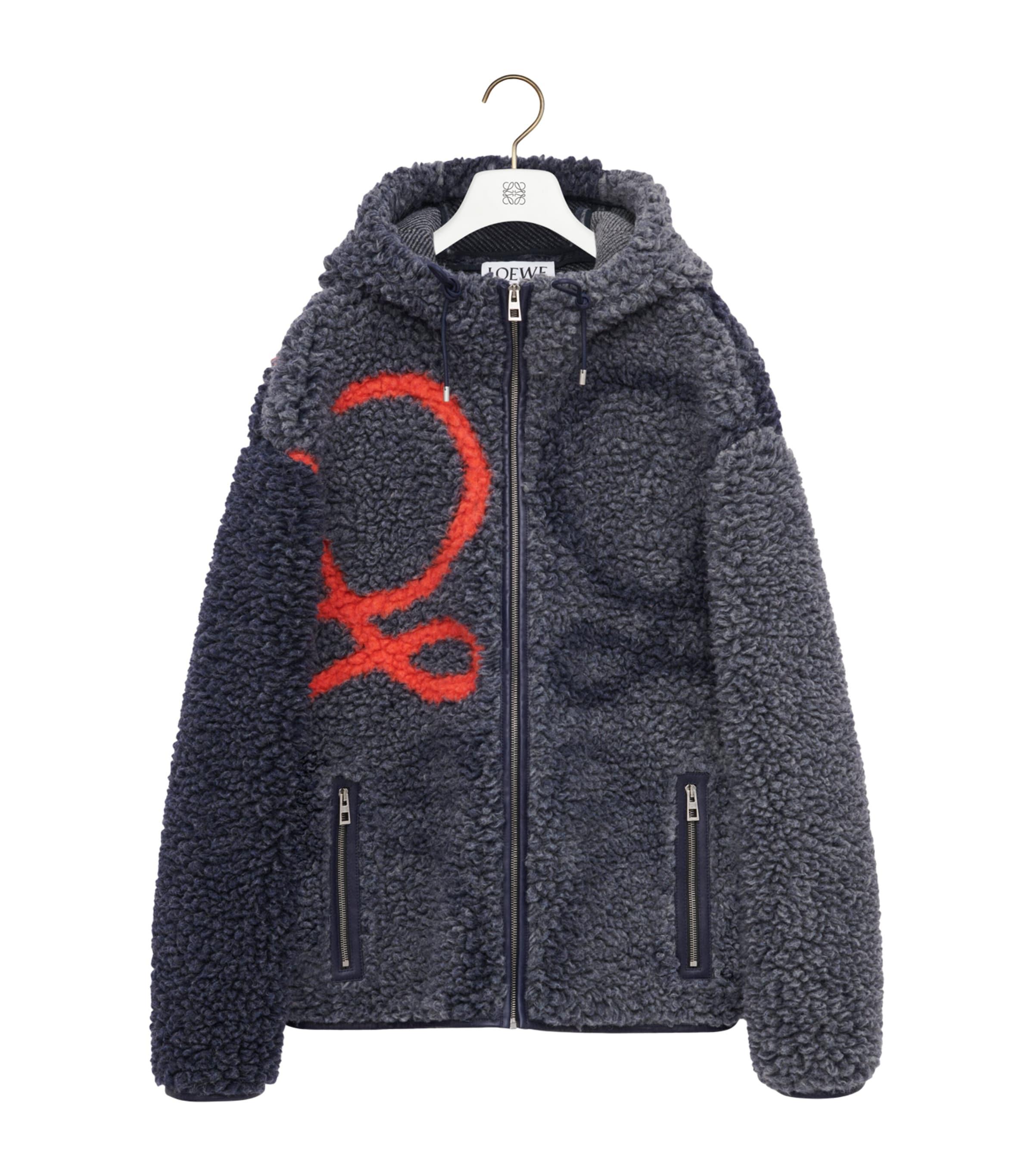 LOEWE Fleece Anagram Hooded Jacket by LOEWE