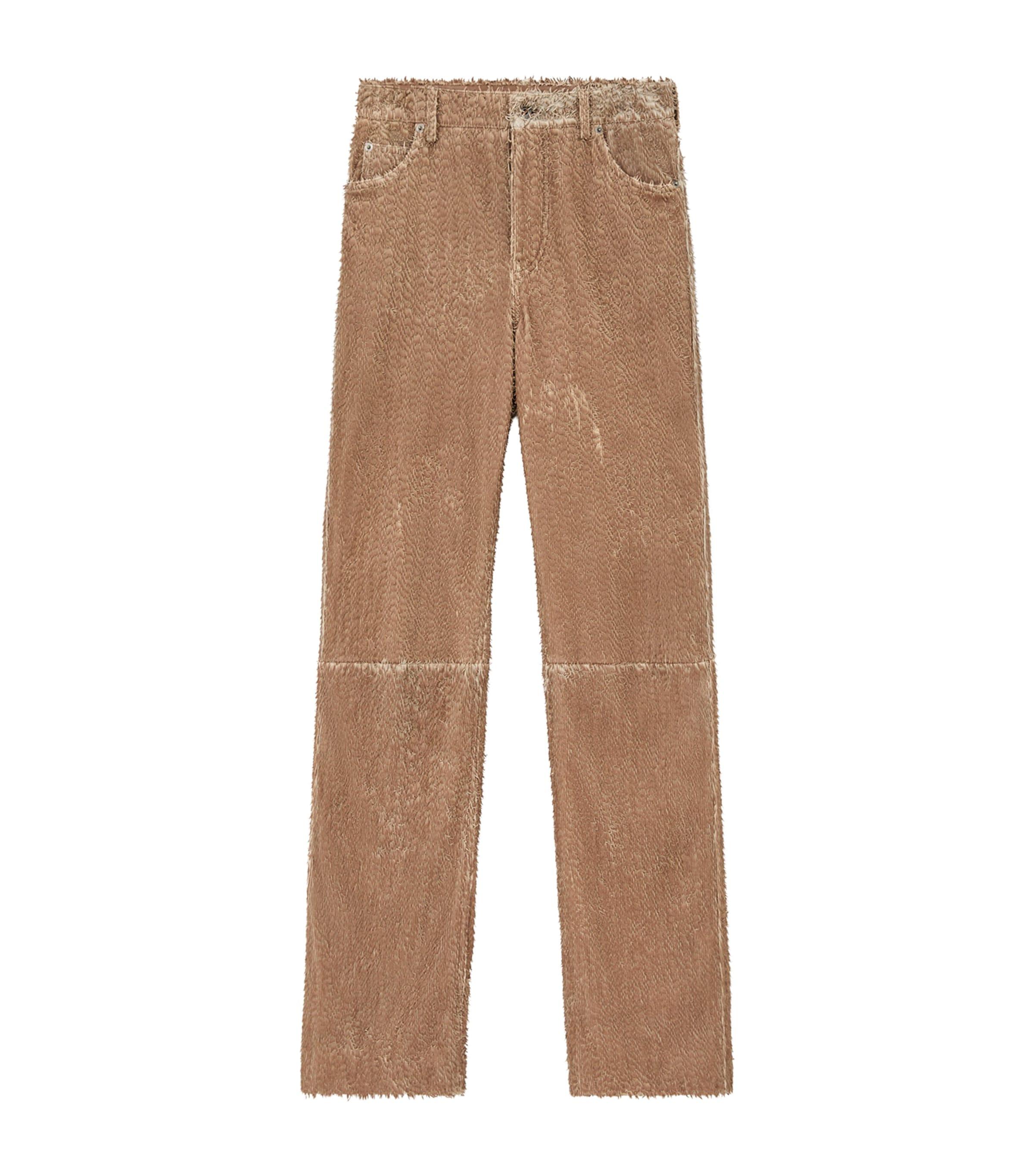 LOEWE Frayed Leather Trousers by LOEWE