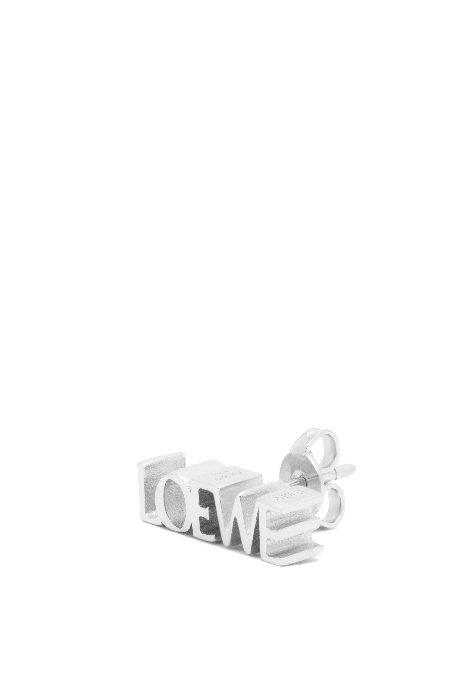 LOEWE Graphic single earring in sterling silver by LOEWE