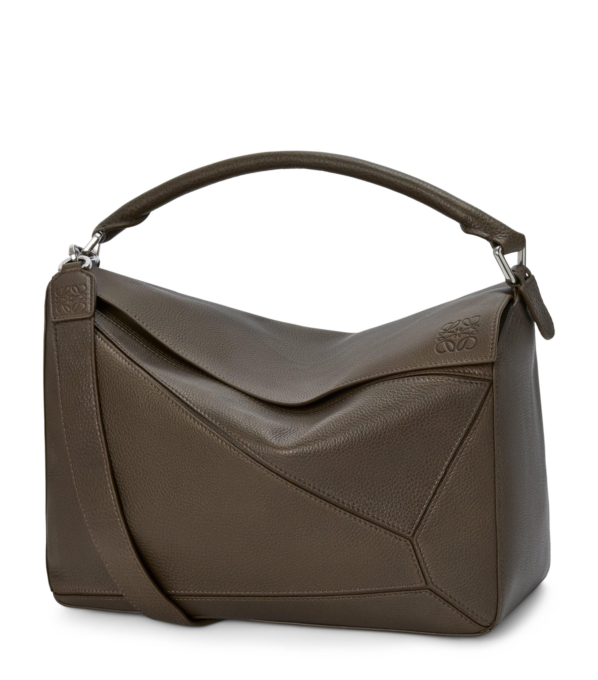 LOEWE Large Leather Puzzle Edge Top-Handle Bag by LOEWE