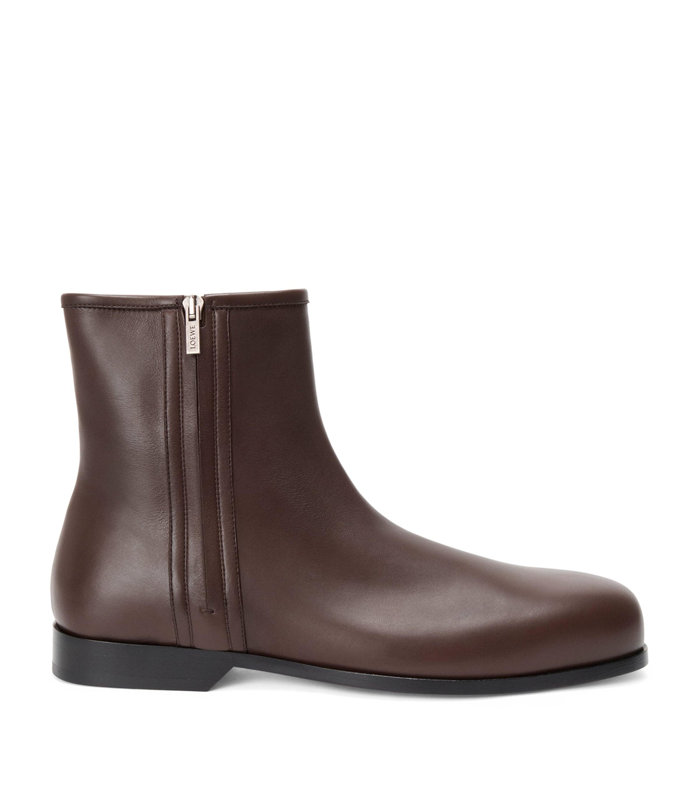LOEWE Leather Bobine Ankle Boots by LOEWE