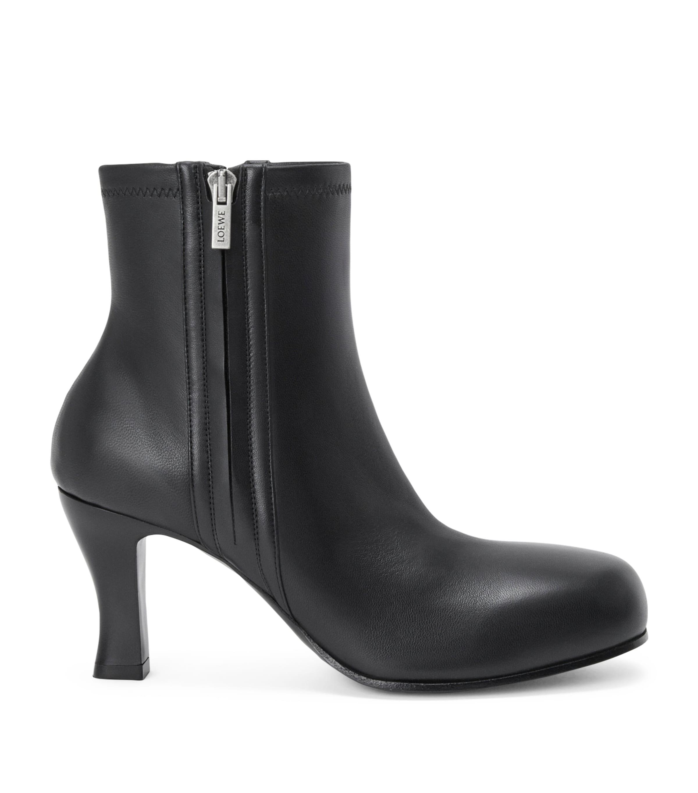 LOEWE Leather Bobine Ankle Boots 75 by LOEWE