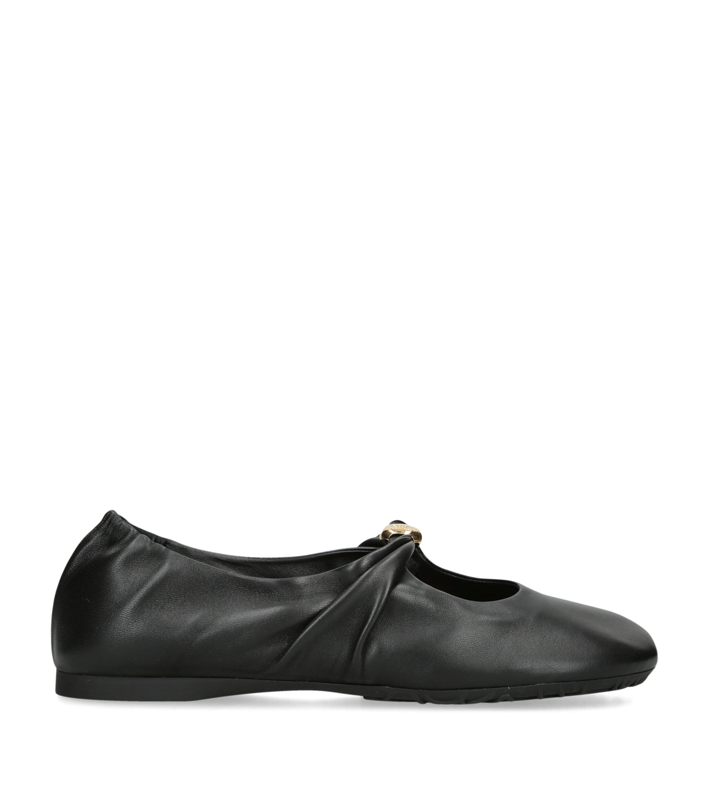 LOEWE Leather Pebble Soft Ballet Flats by LOEWE