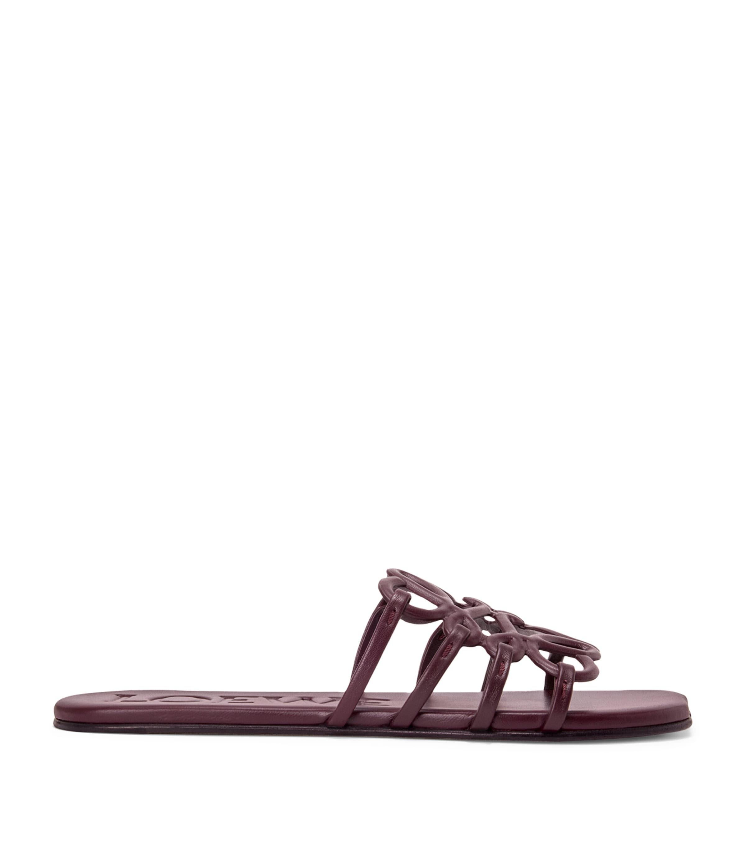 LOEWE Leather Petal Anagram Sandals by LOEWE