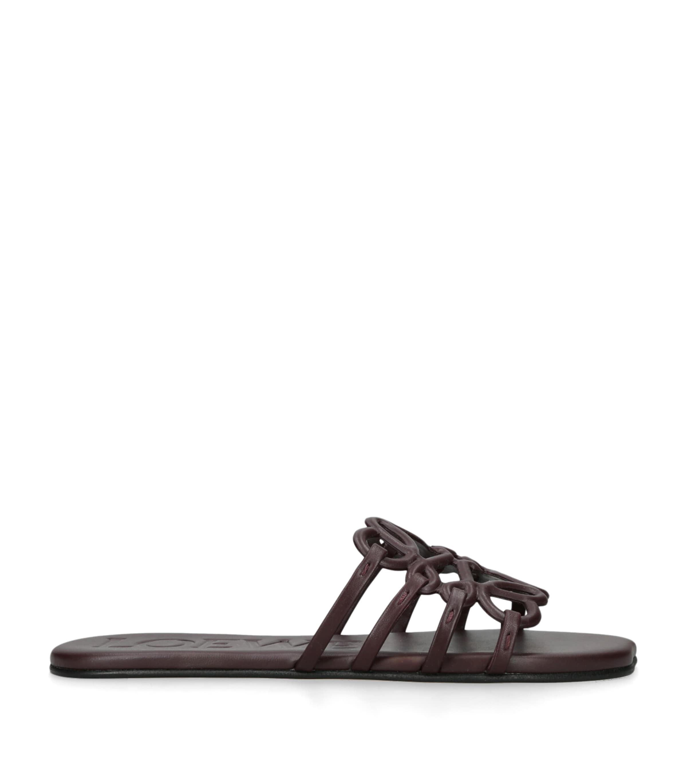 LOEWE Leather Petal Anagram Sandals by LOEWE
