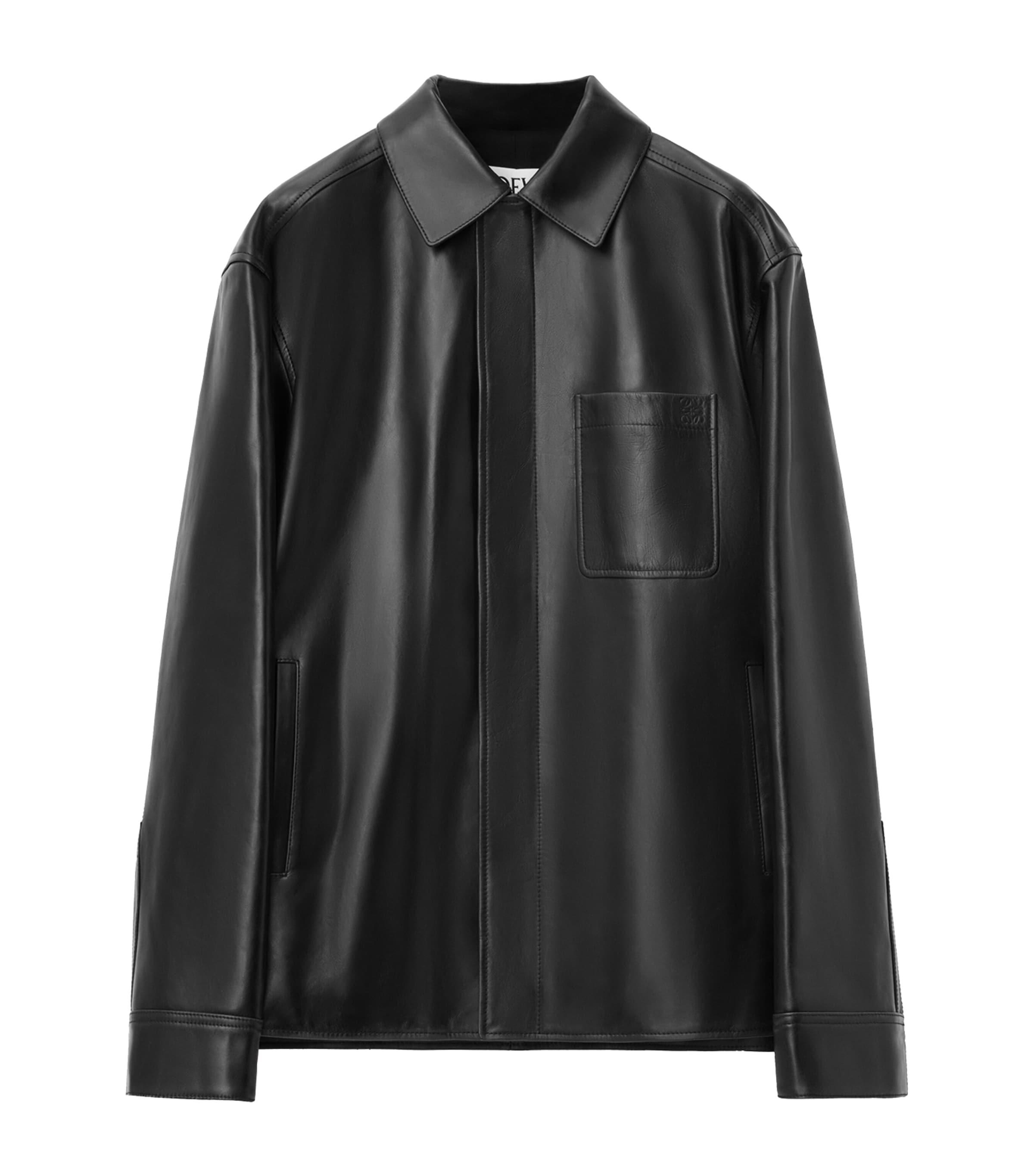LOEWE Leather Shirt Jacket by LOEWE