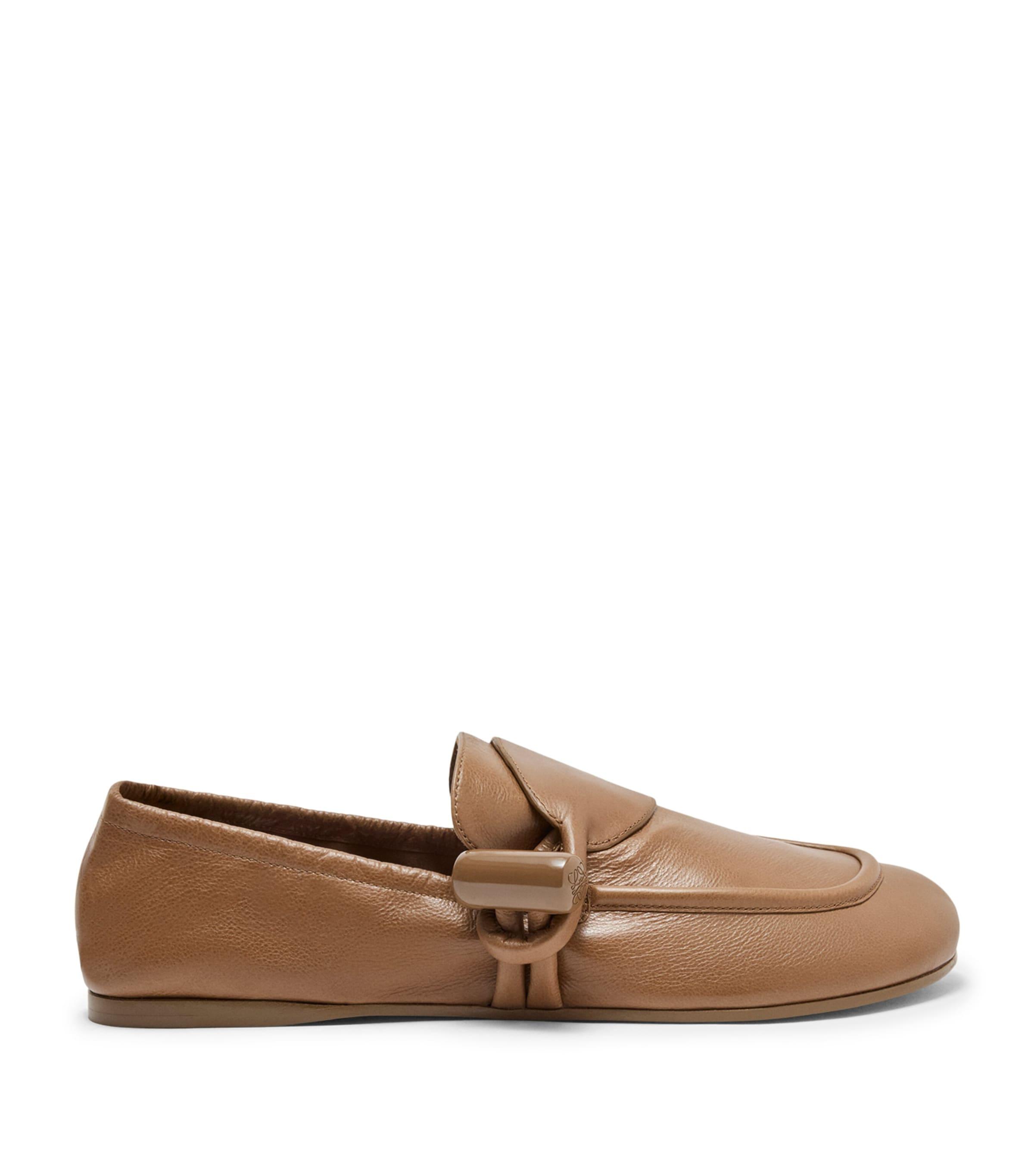 LOEWE Leather Toggle Loafers by LOEWE