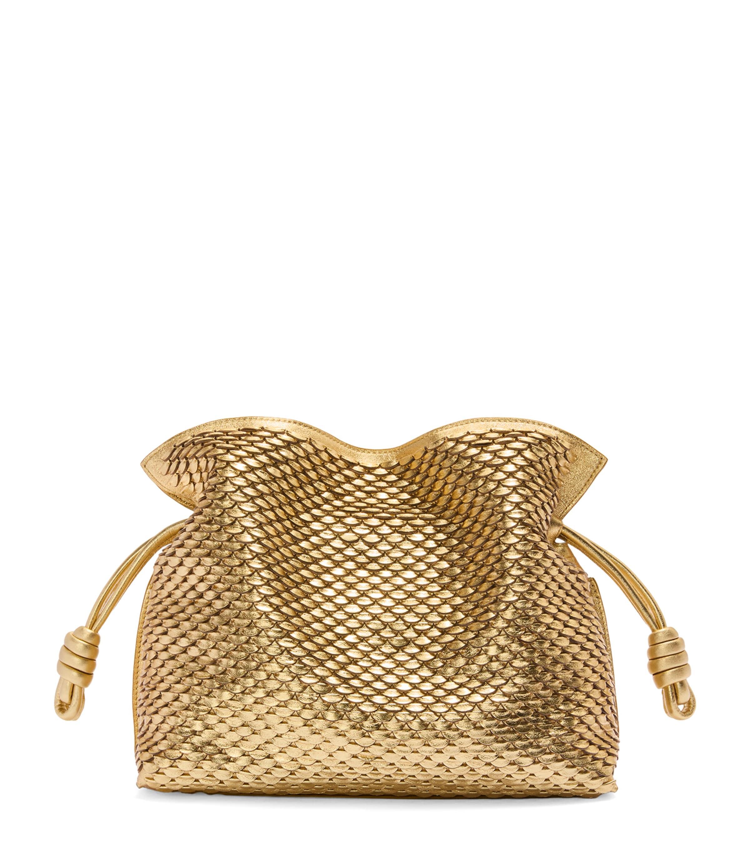 LOEWE Medium Leather Scales Flamenco Clutch by LOEWE