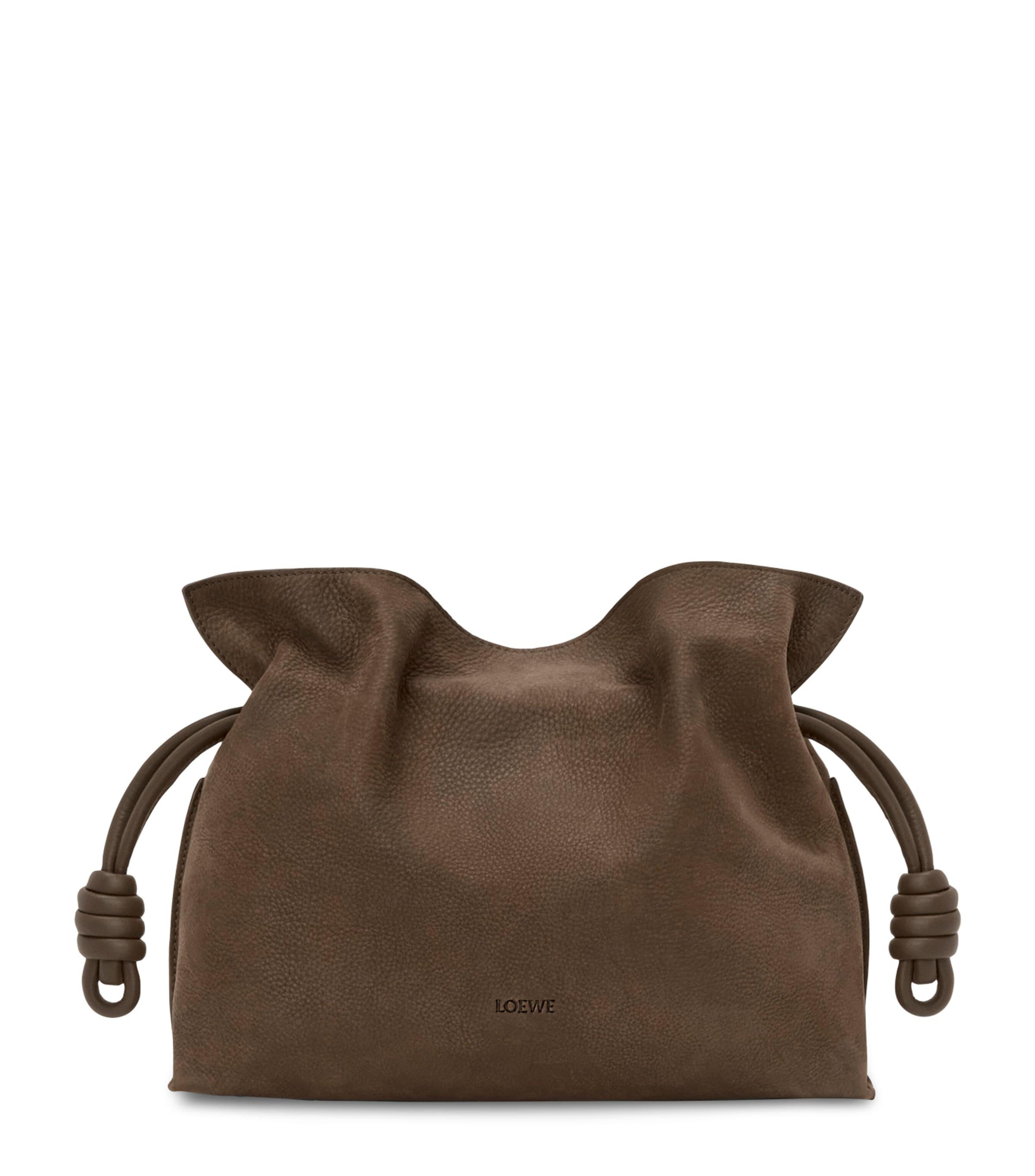 LOEWE Medium Suede Flamenco Clutch Bag by LOEWE
