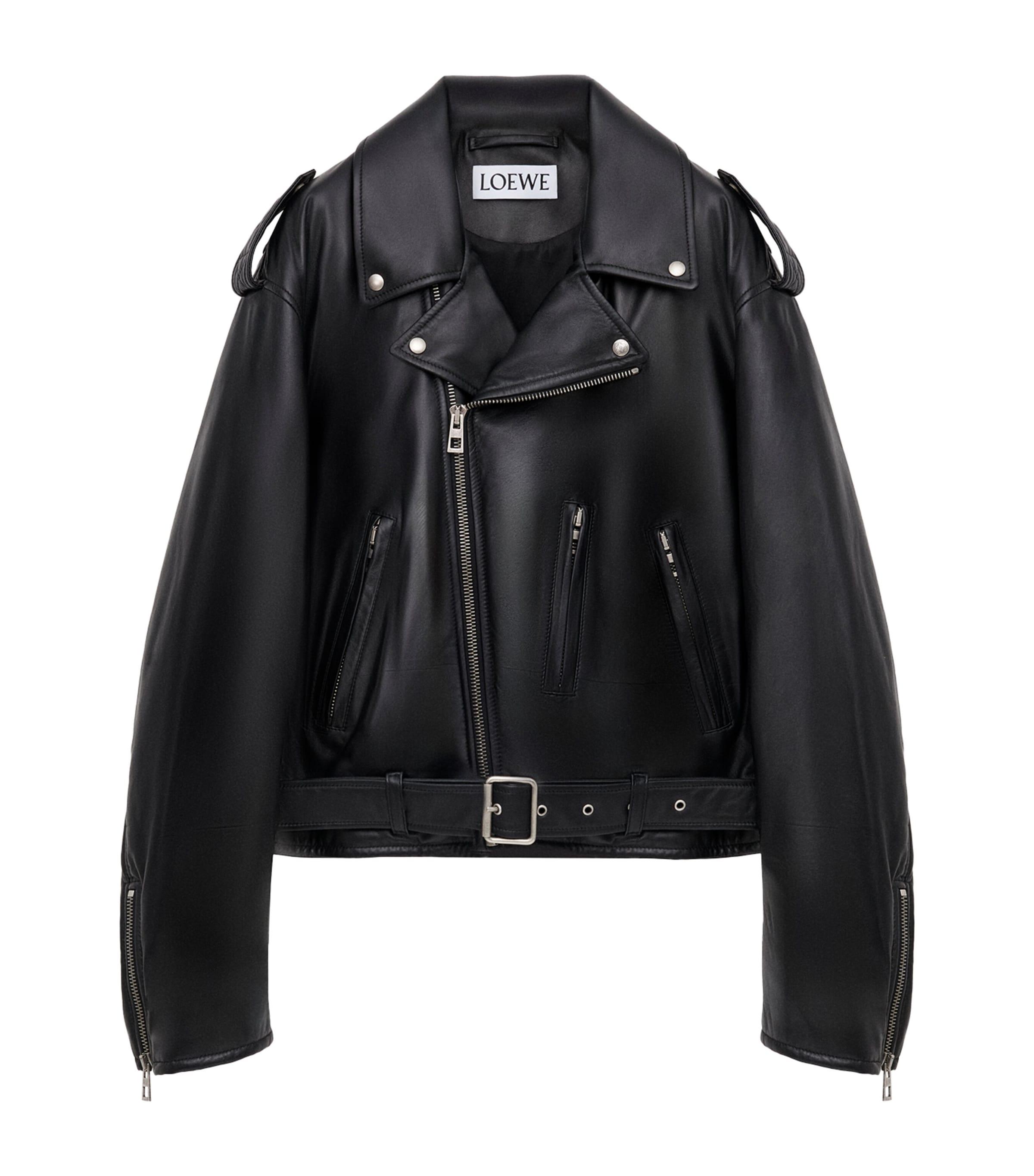 LOEWE Quote Leather Biker Jacket by LOEWE