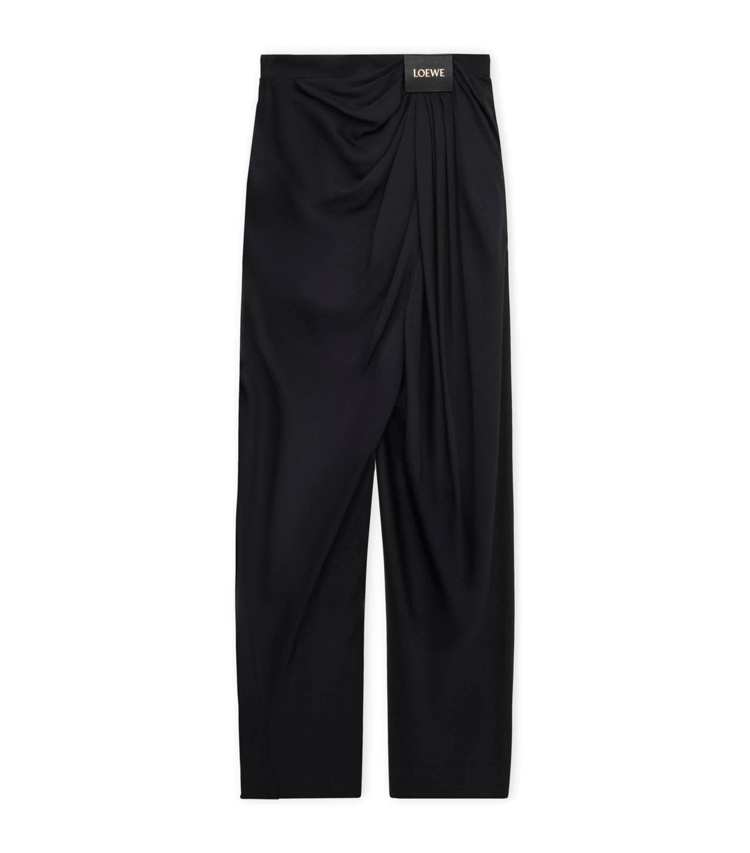 LOEWE Silk Draped Wide-Leg Trousers by LOEWE