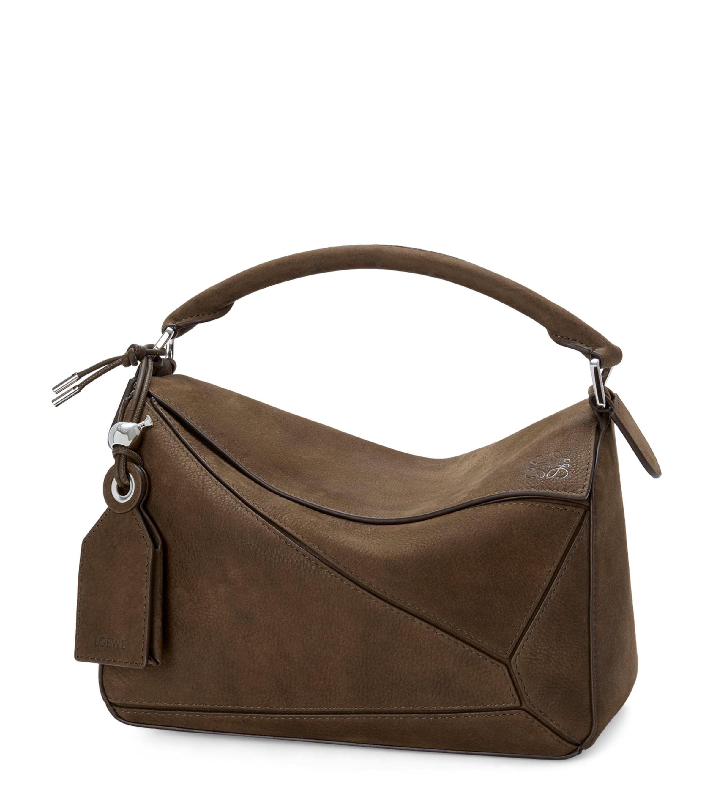 LOEWE Small Suede Featherlight Puzzle Top-Handle Bag by LOEWE
