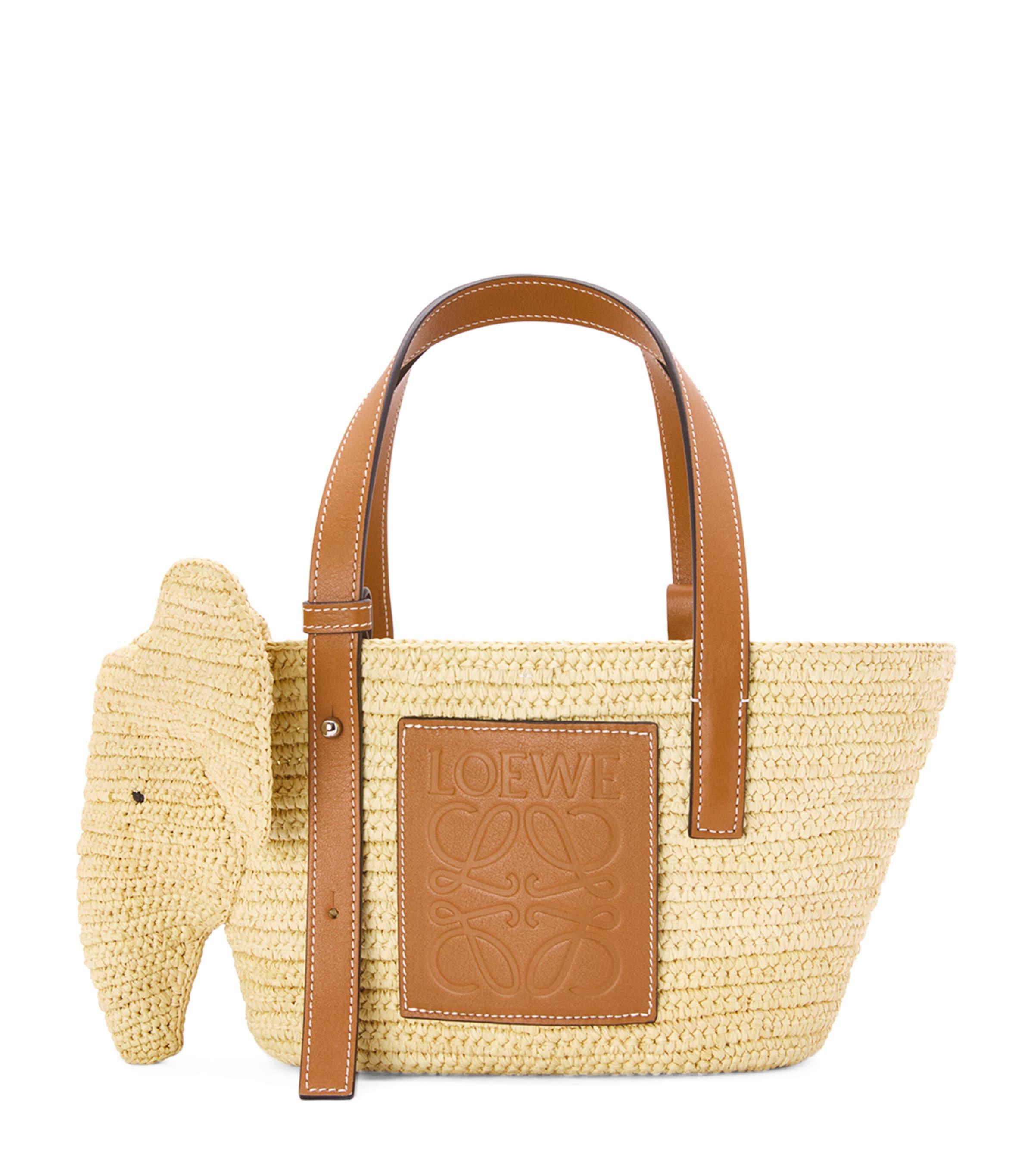 LOEWE Small Woven Elephant Basket Tote Bag by LOEWE