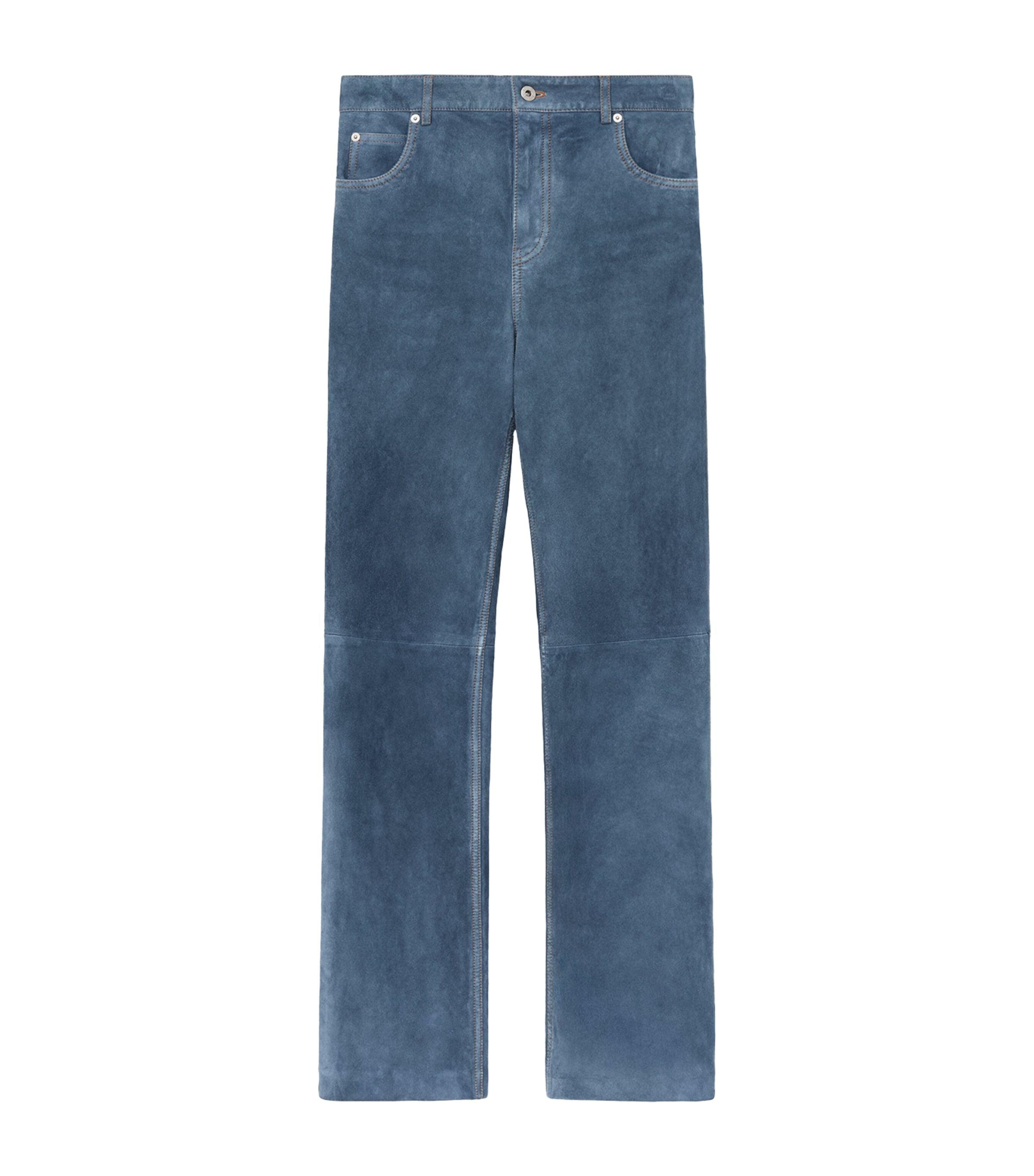 LOEWE Suede Straight Jeans by LOEWE