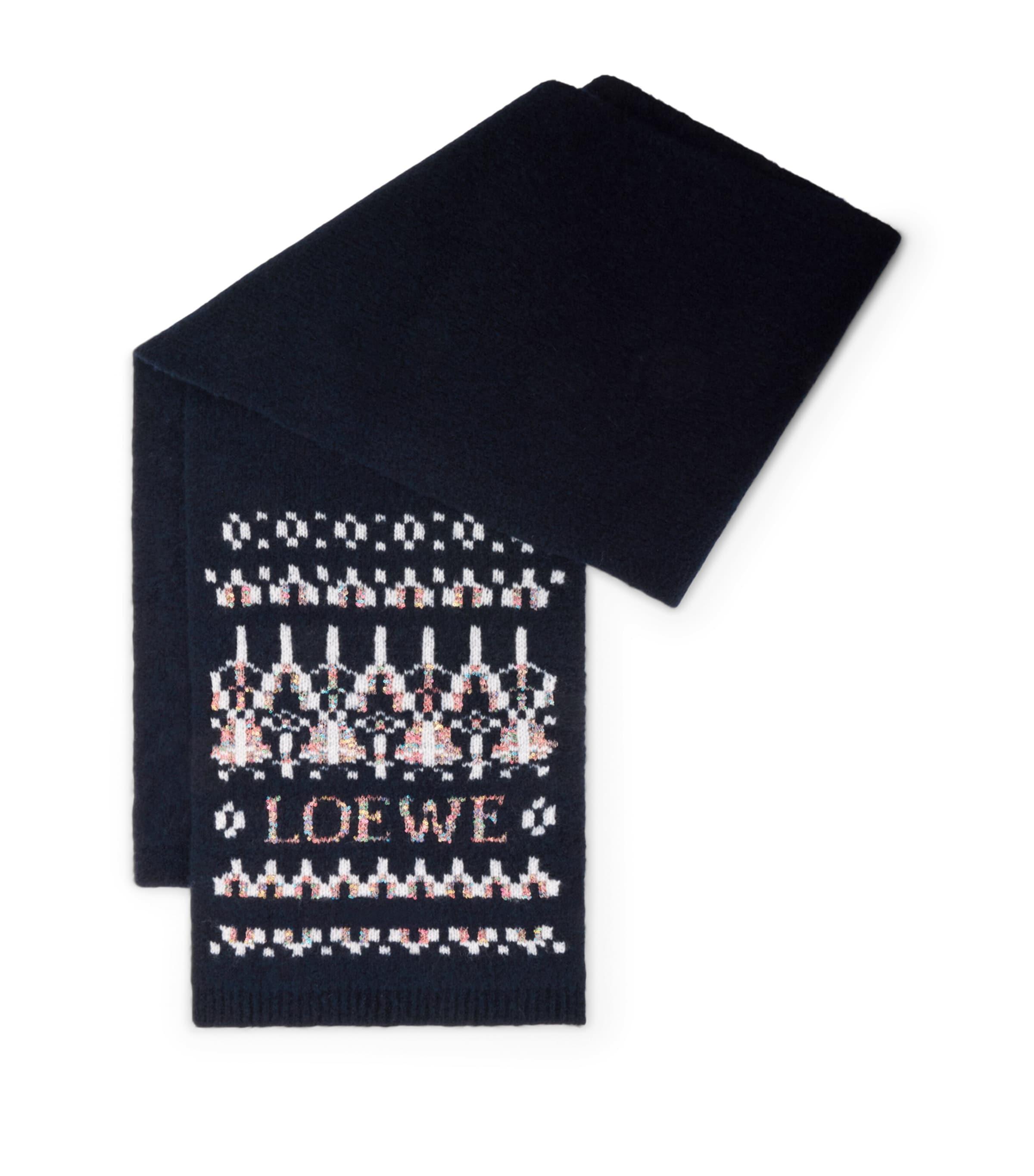 LOEWE Wool-Blend Logo Scarf by LOEWE