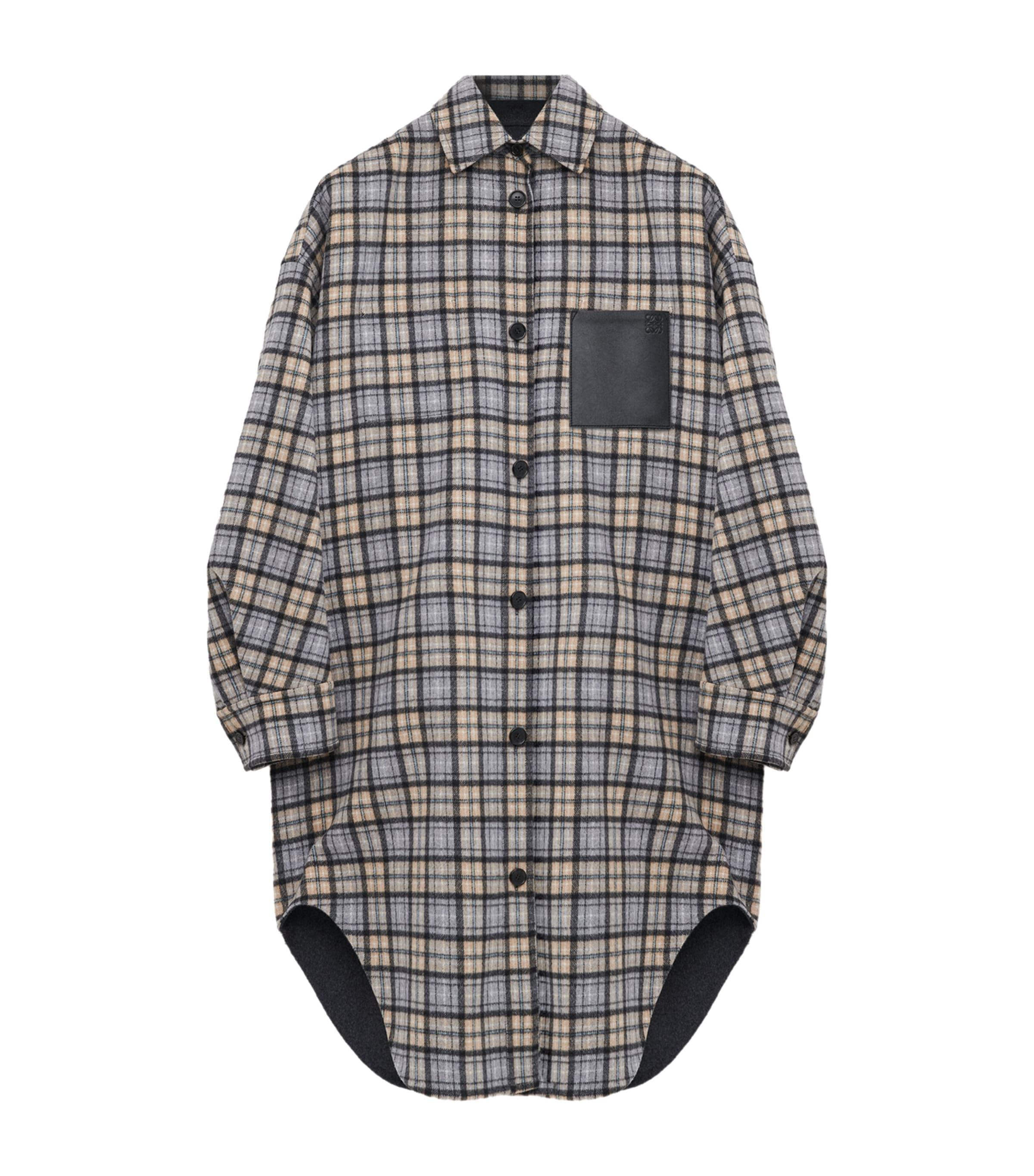LOEWE Wool-Cashmere Check Coat by LOEWE