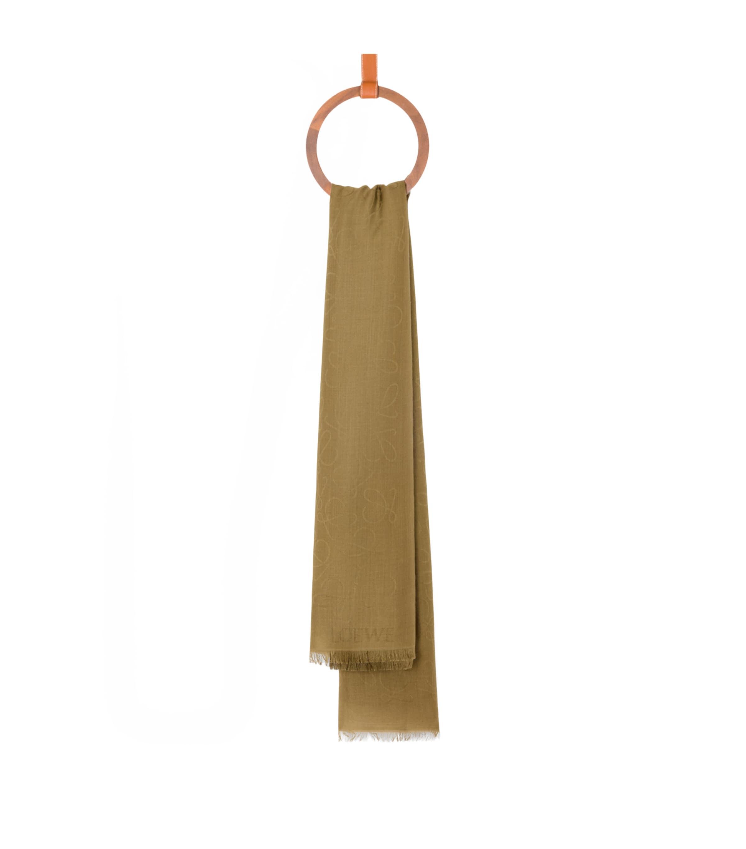 LOEWE Wool-Silk Anagram Scarf by LOEWE