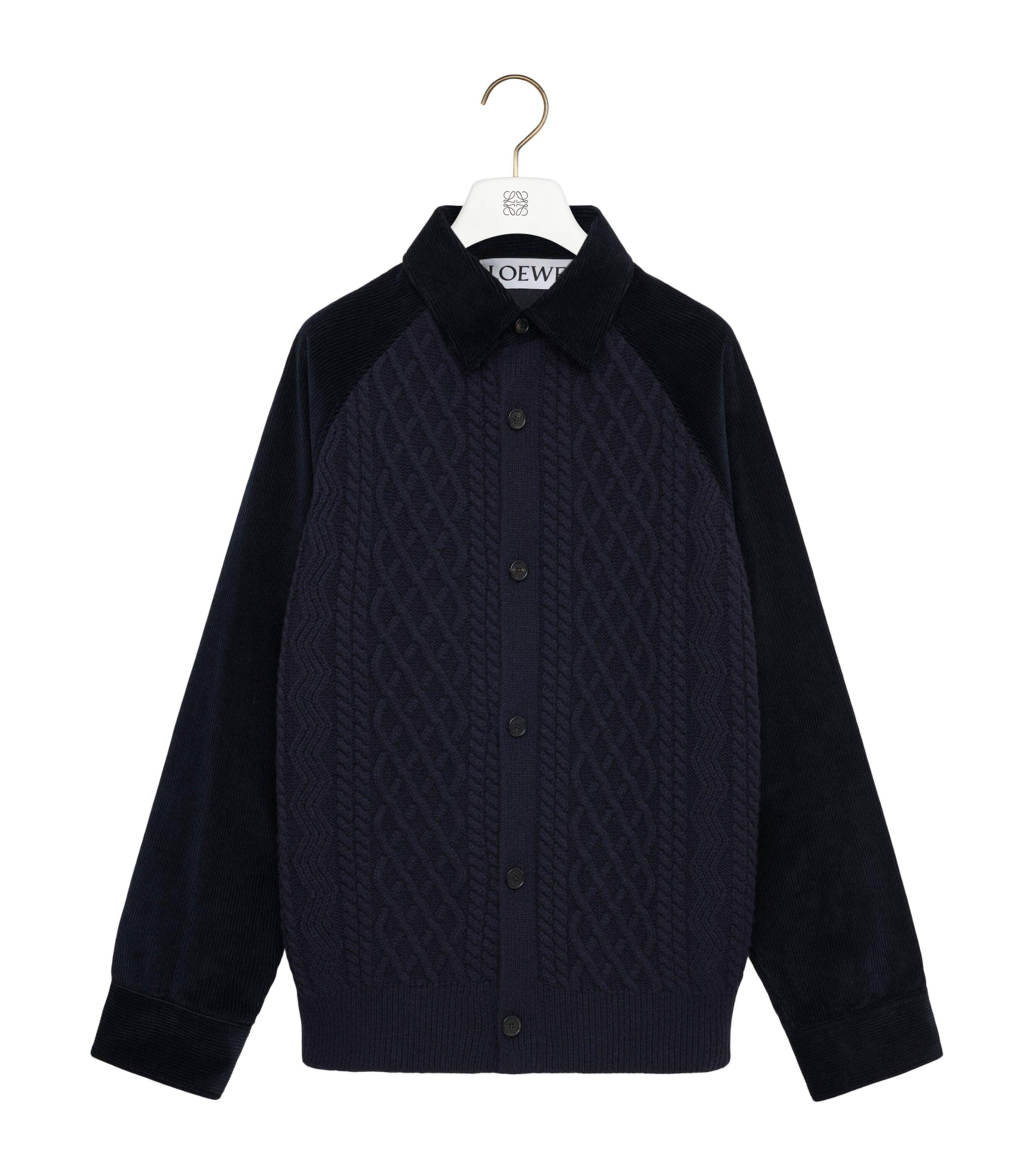 LOEWE Wool and Cotton Corduroy Hybrid Overshirt by LOEWE