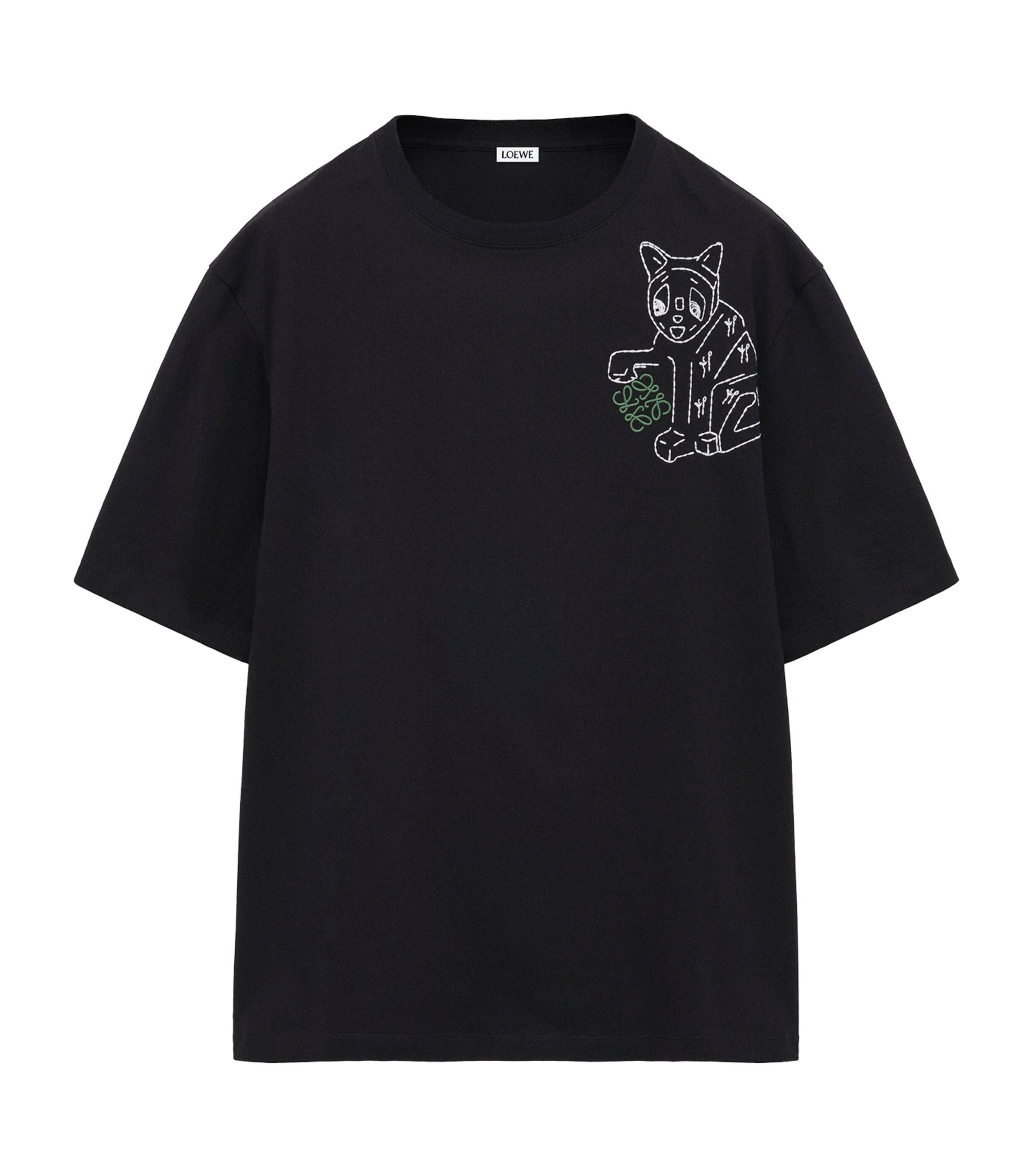 LOEWE x Louis Wain Cotton-Blend Anagram Cat Loose T-shirt by LOEWE