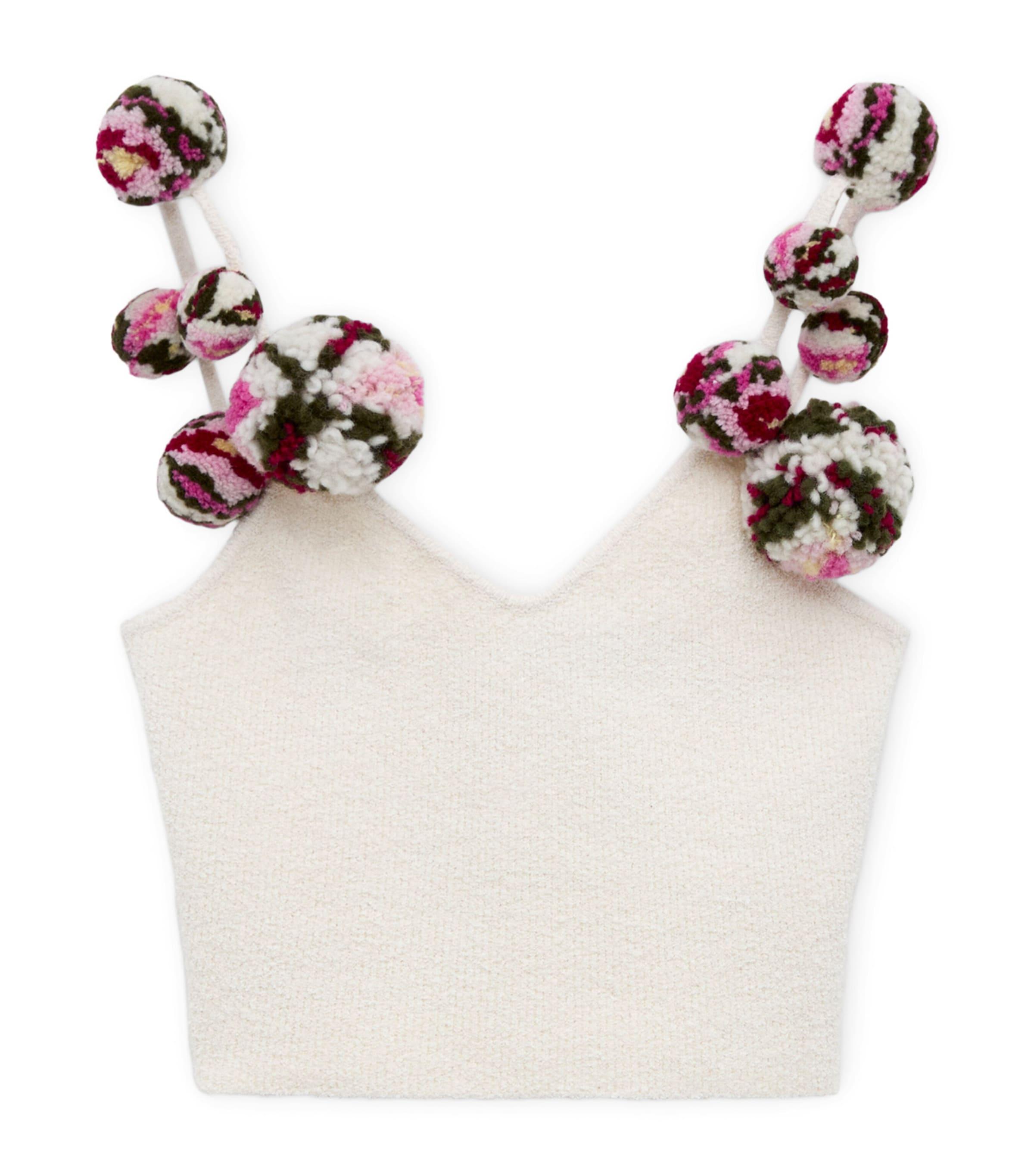 LOEWE x Paula's Ibiza Cotton-Blend Floral Pom-Pom Top by LOEWE