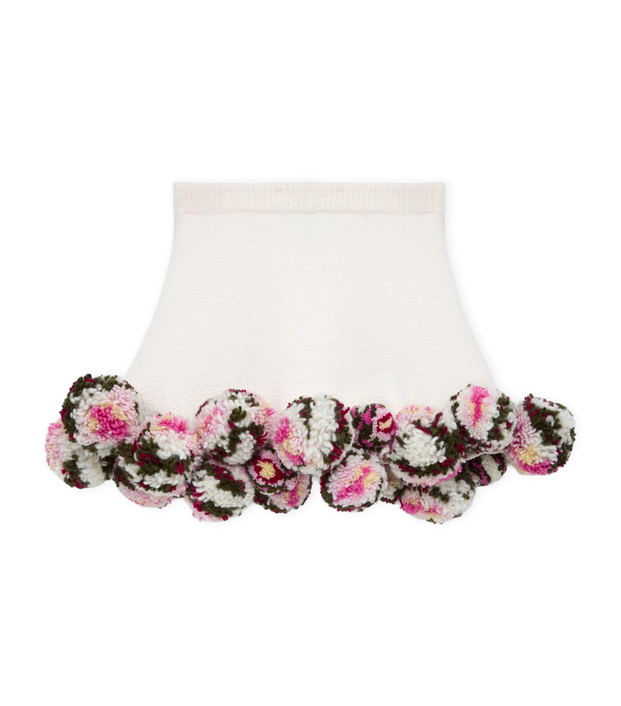 LOEWE x Paula's Ibiza Cotton-Blend Pom-Pom Mini Skirt by LOEWE