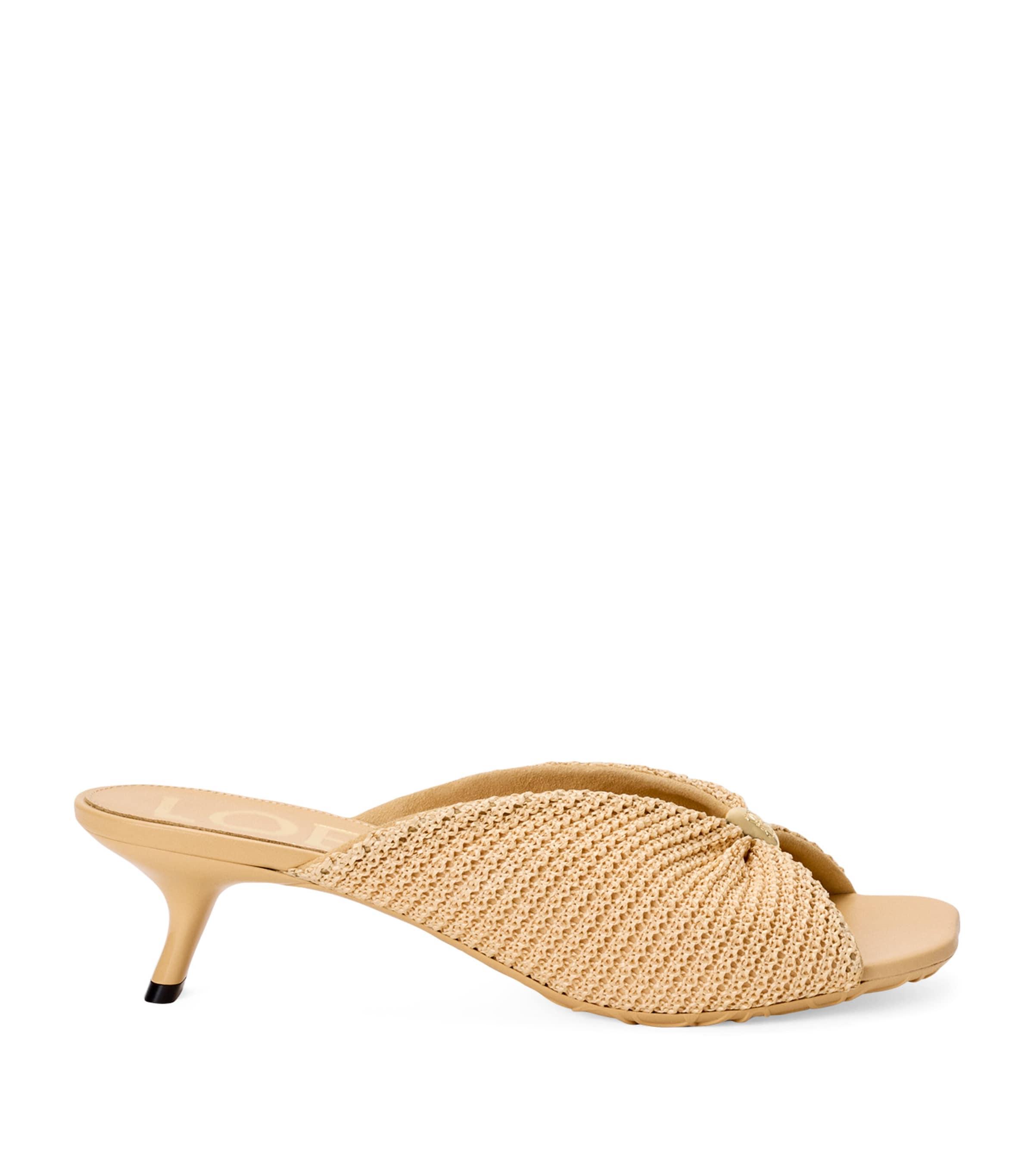 LOEWE x Paula's Ibiza Woven Pebble Heeled Sandals 45 by LOEWE