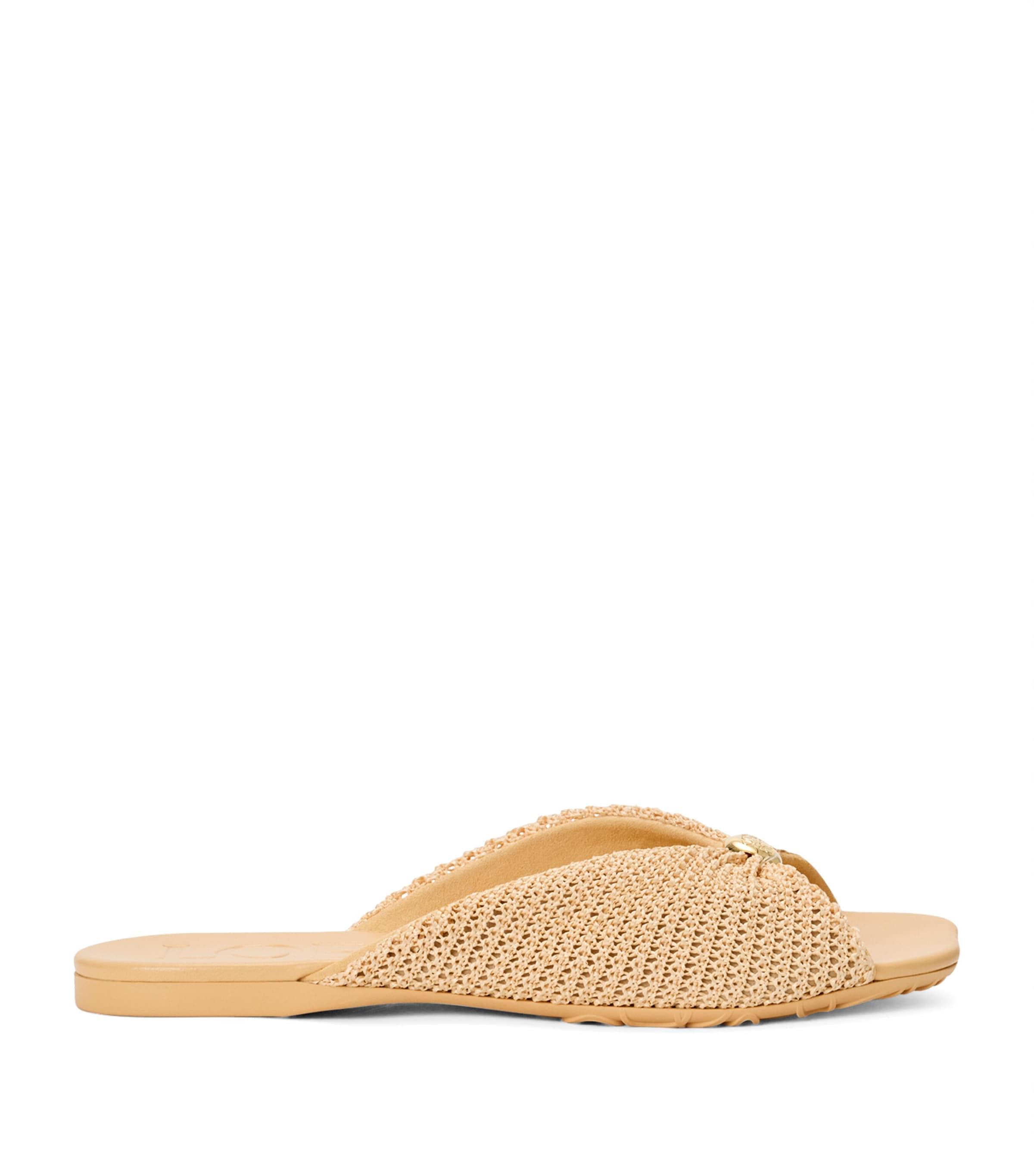 LOEWE x Paula's Ibiza Woven Pebble Slides by LOEWE