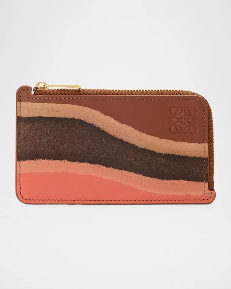 Landscape Card Holder in Calfskin Leather by LOEWE