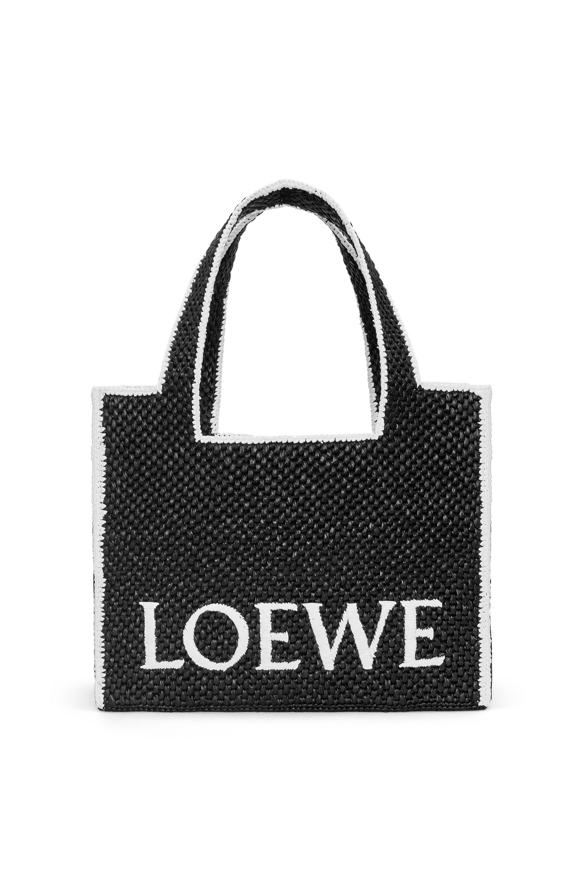 Large LOEWE Font Tote in raffia by LOEWE
