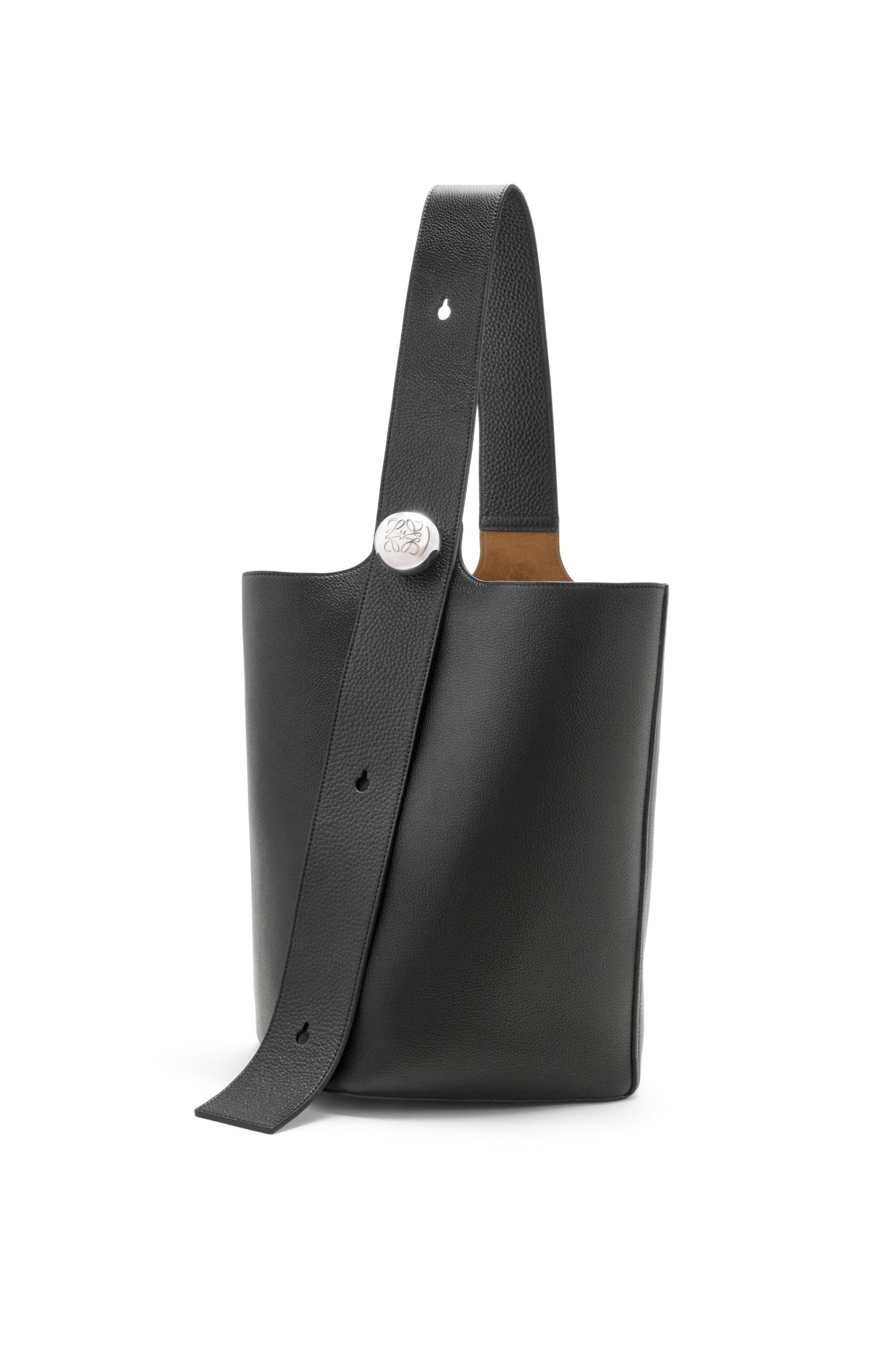 Large Pebble bucket in supple grained calfskin by LOEWE