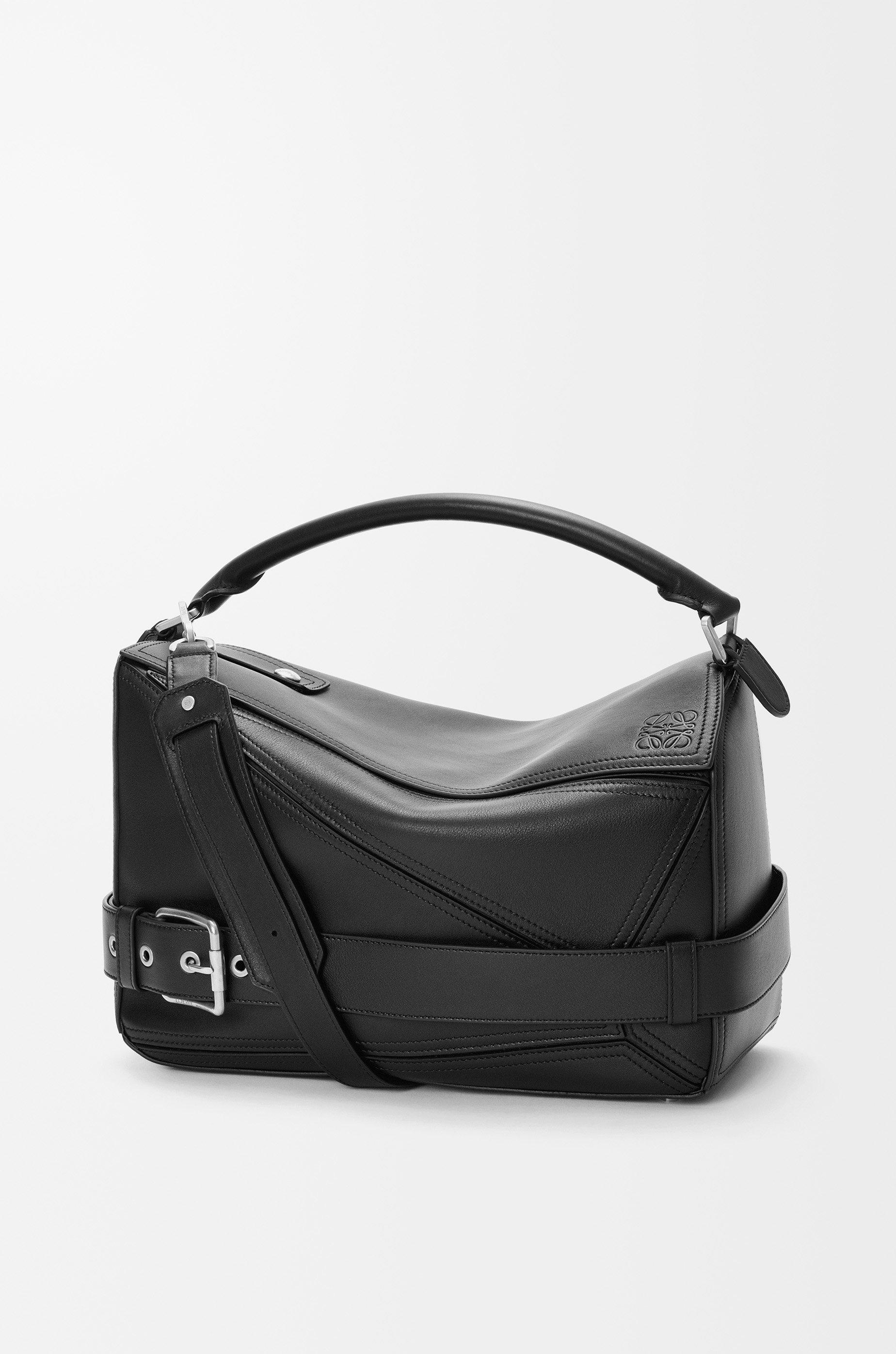Large Puzzle Biker bag in shiny calfskin by LOEWE