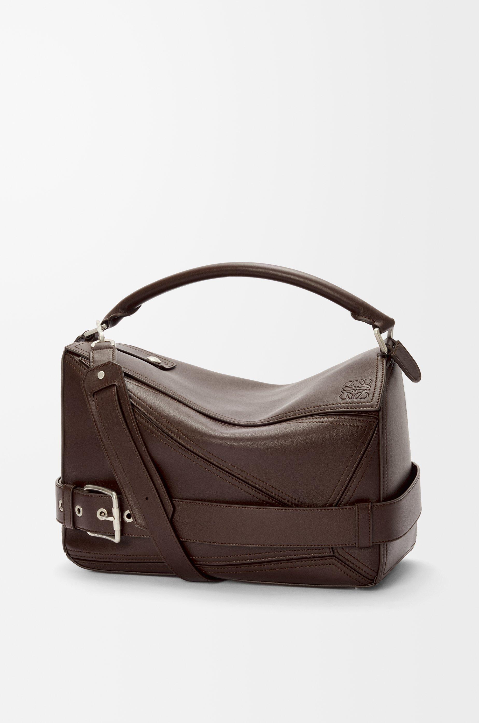 Large Puzzle Biker bag in shiny calfskin by LOEWE