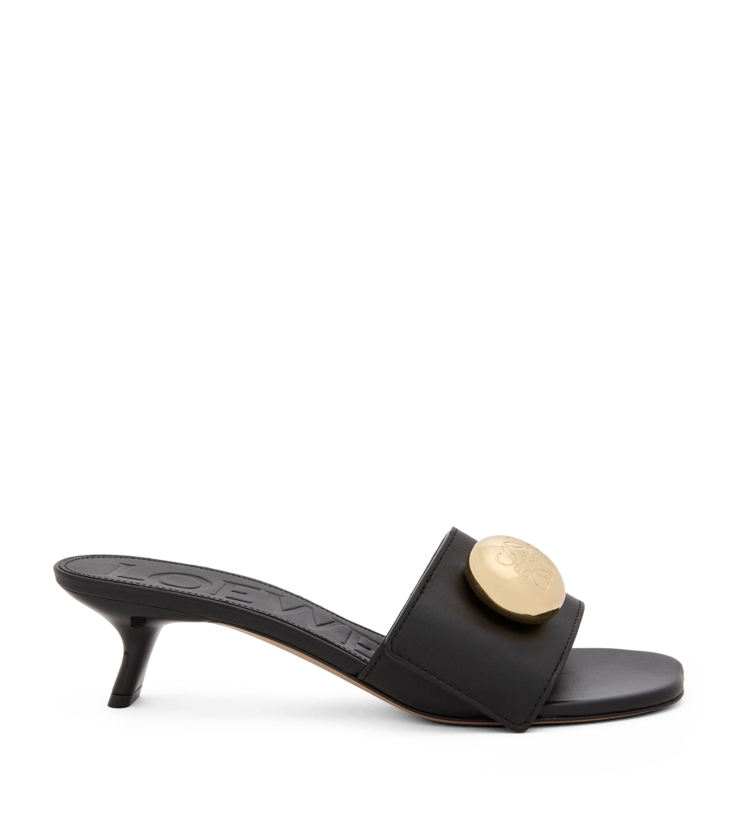 Leather Pebble Heeled Mules 45 by LOEWE
