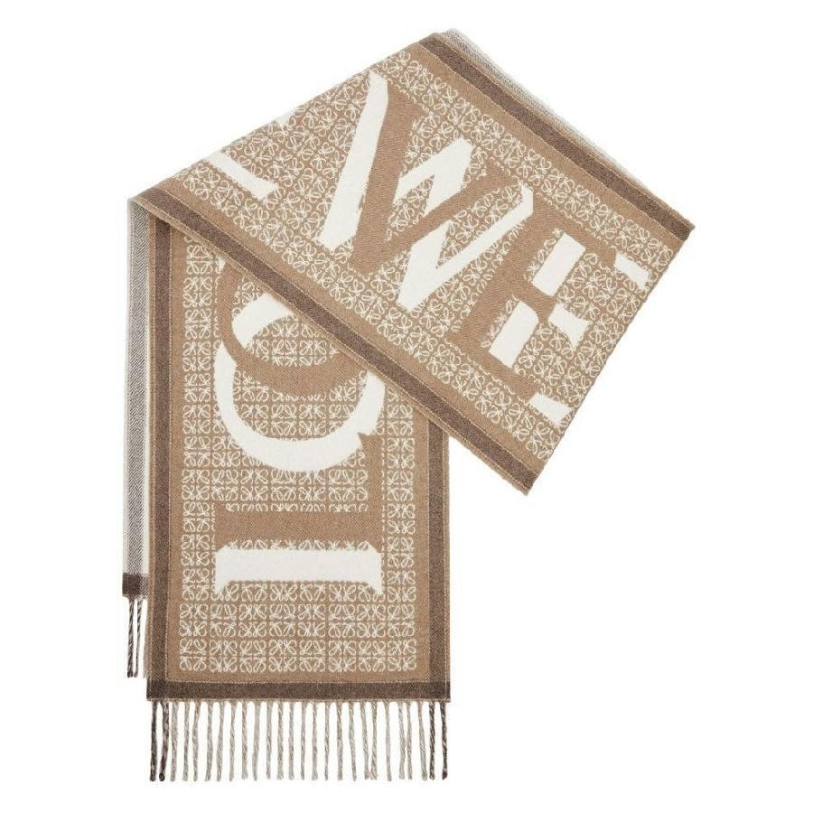Loewe Double-Face Love Scarf In Wool And Cashmere by LOEWE