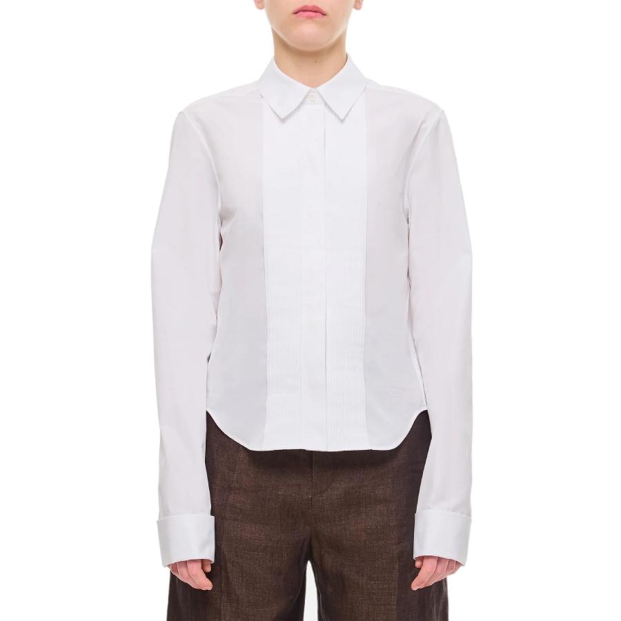 Loewe Front Button Pleated Cotton Shirt by LOEWE