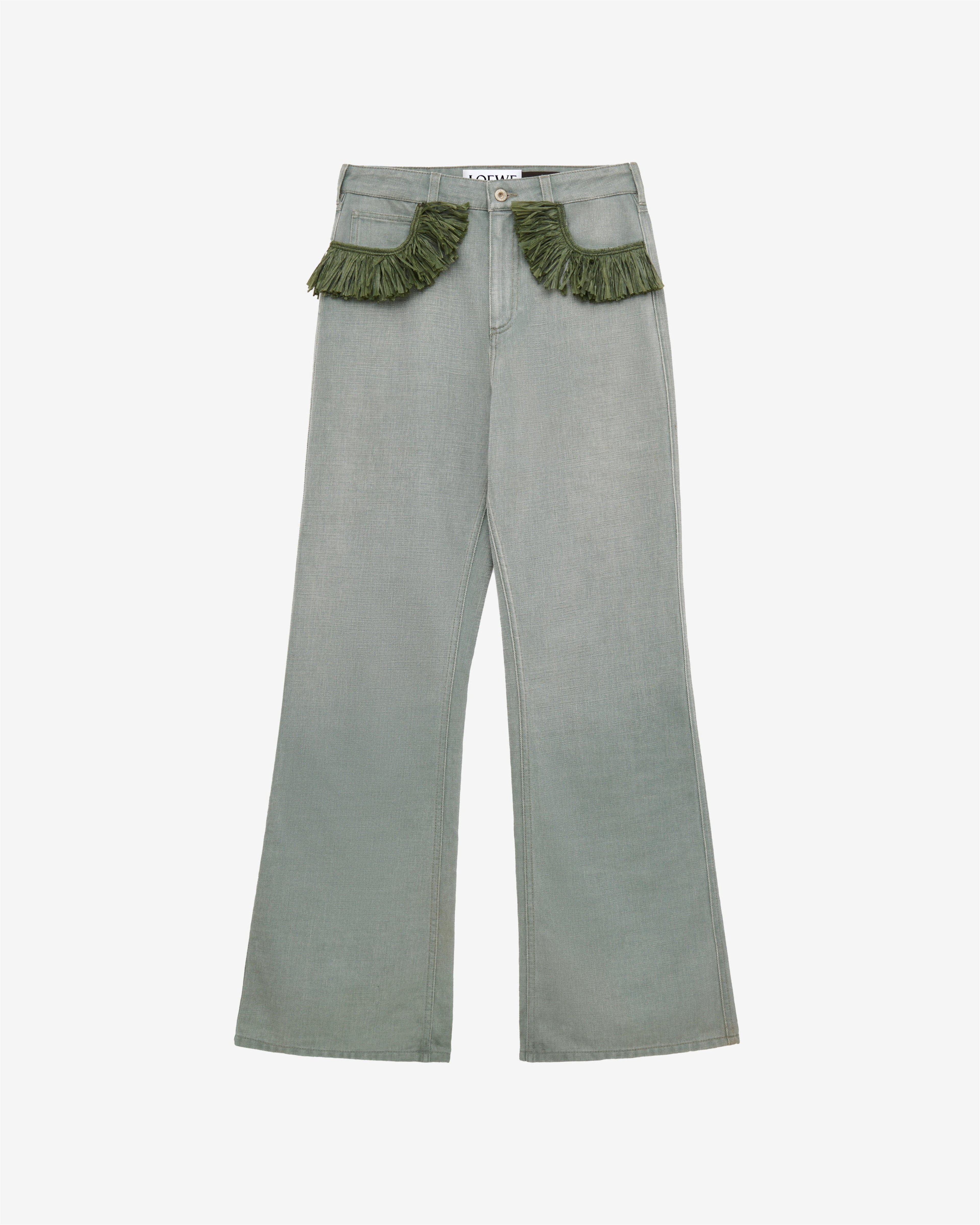 Loewe - Women's Bootleg Jeans - (Khaki Green) by LOEWE