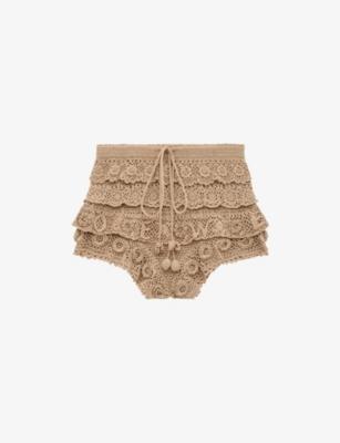 Loewe x Paula's Ibiza Brand-Motif Crochet-Knit Cotton Shorts by LOEWE