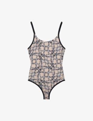 Loewe x Paula's Ibiza Brand-Print Tech-Jersey Swimsuit by LOEWE
