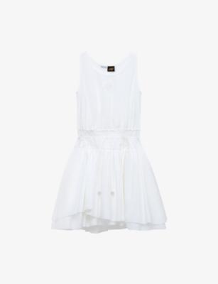Loewe x Paula's Ibiza Drawstring-Waist Layered Cotton-Jersey Mini Dress by LOEWE