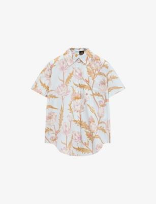 Loewe x Paula's Ibiza Floral-Print Short-Sleeve Cotton-Poplin Shirt by LOEWE