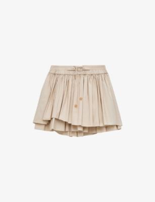 Loewe x Paula's Ibiza Layered Pleat Cotton Mini Skirt by LOEWE